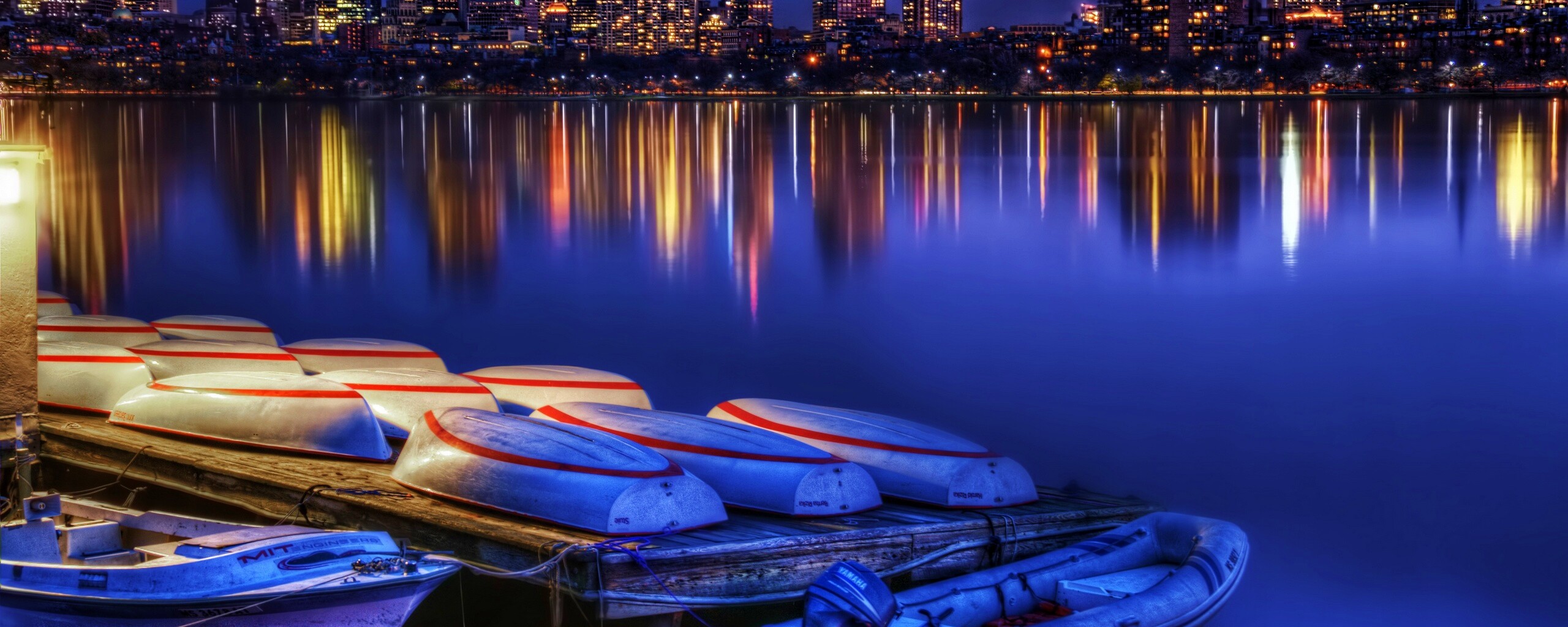 Ночной Бостон обои