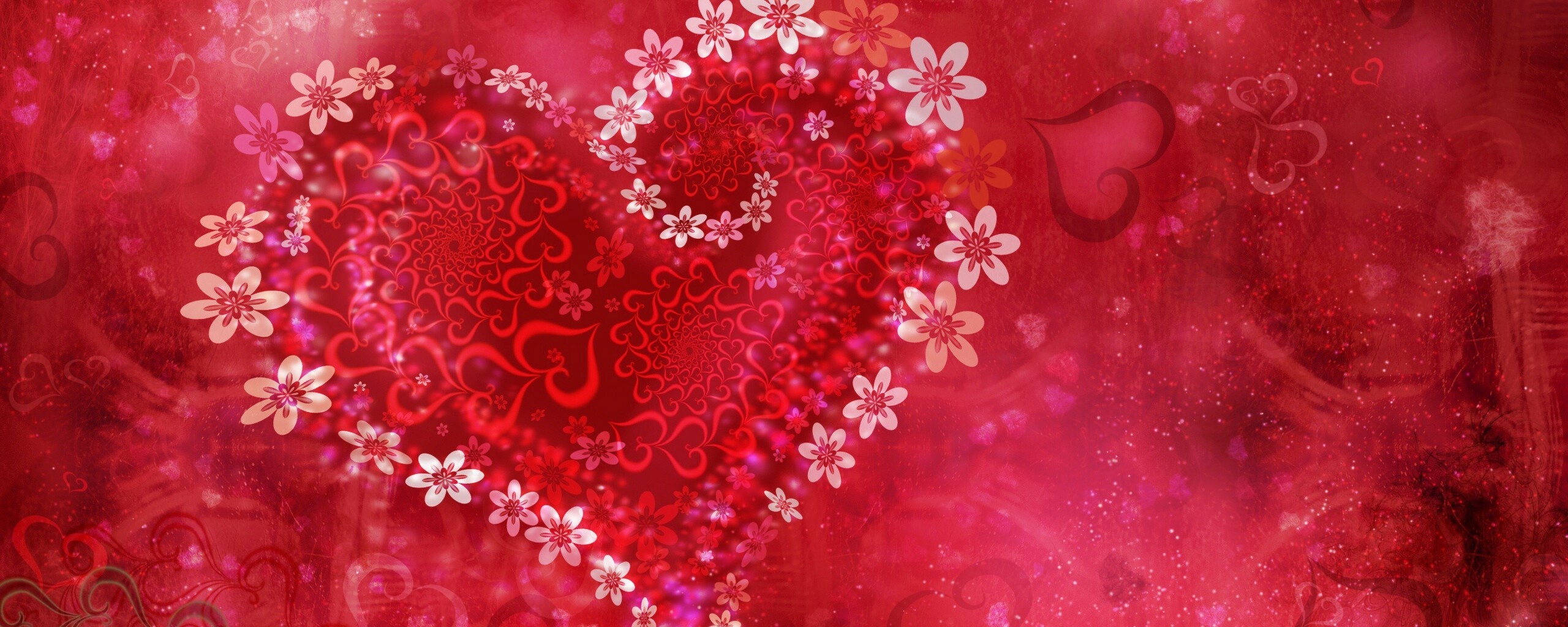 Цветочное сердце обои