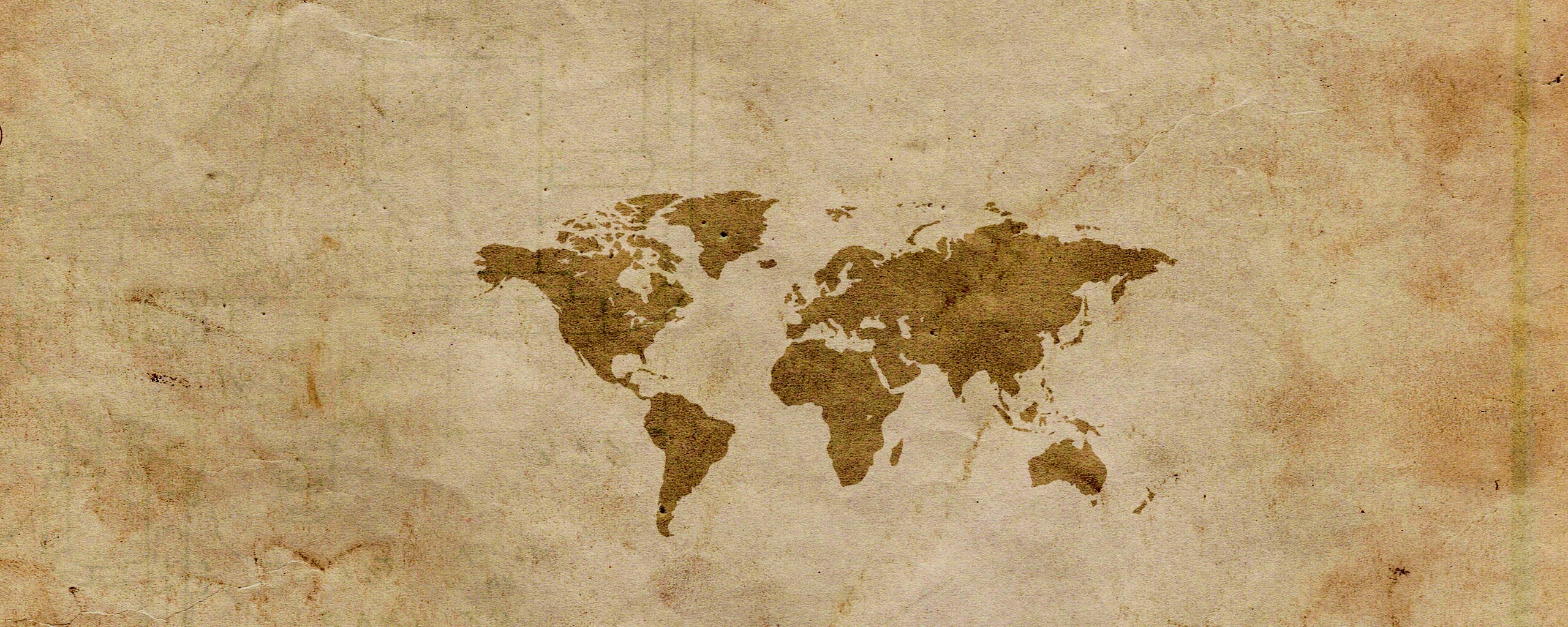 Карта мира на старой бумаге обои