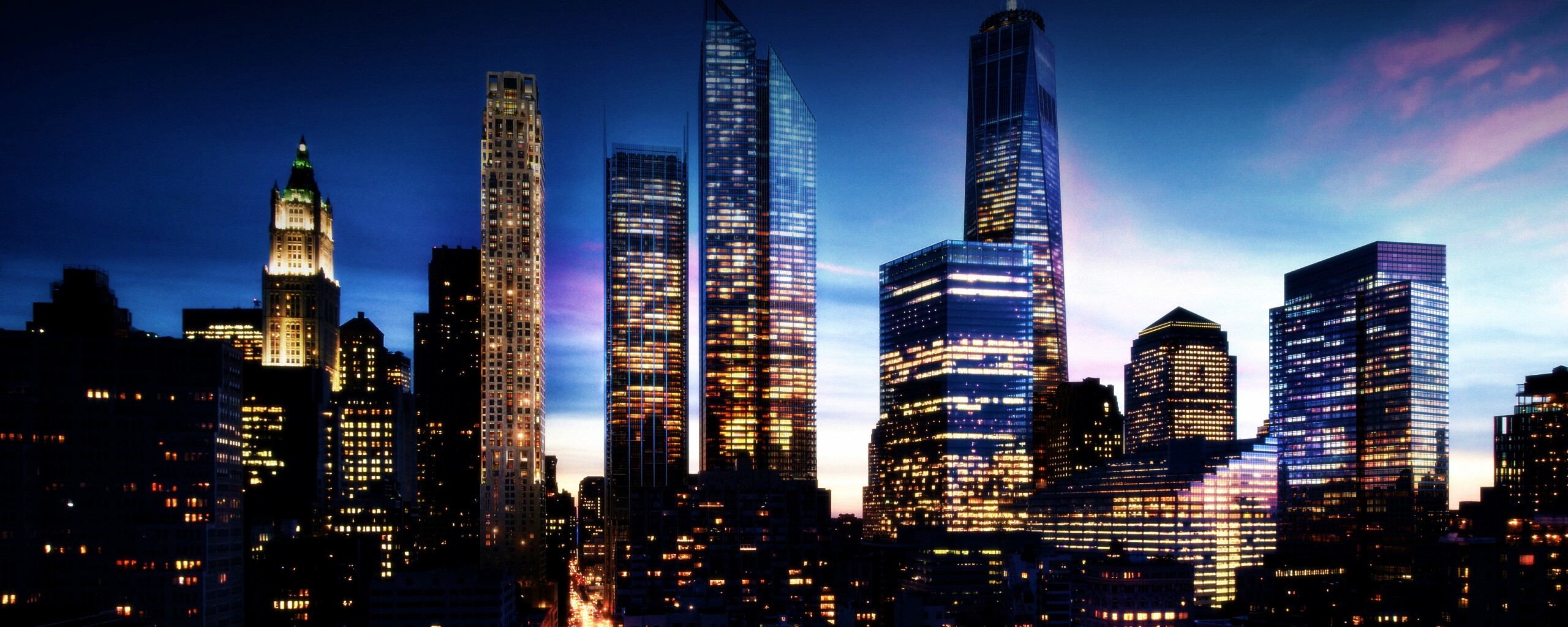 Ночной город обои