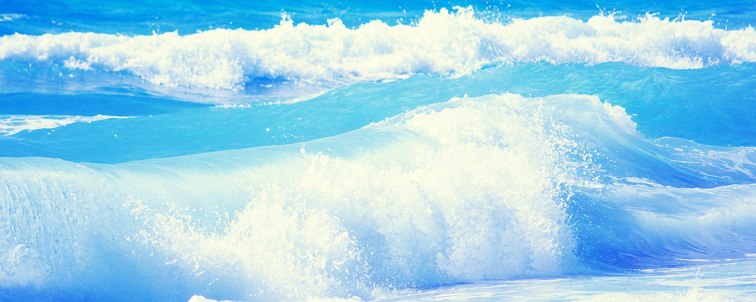 Голубые волны обои