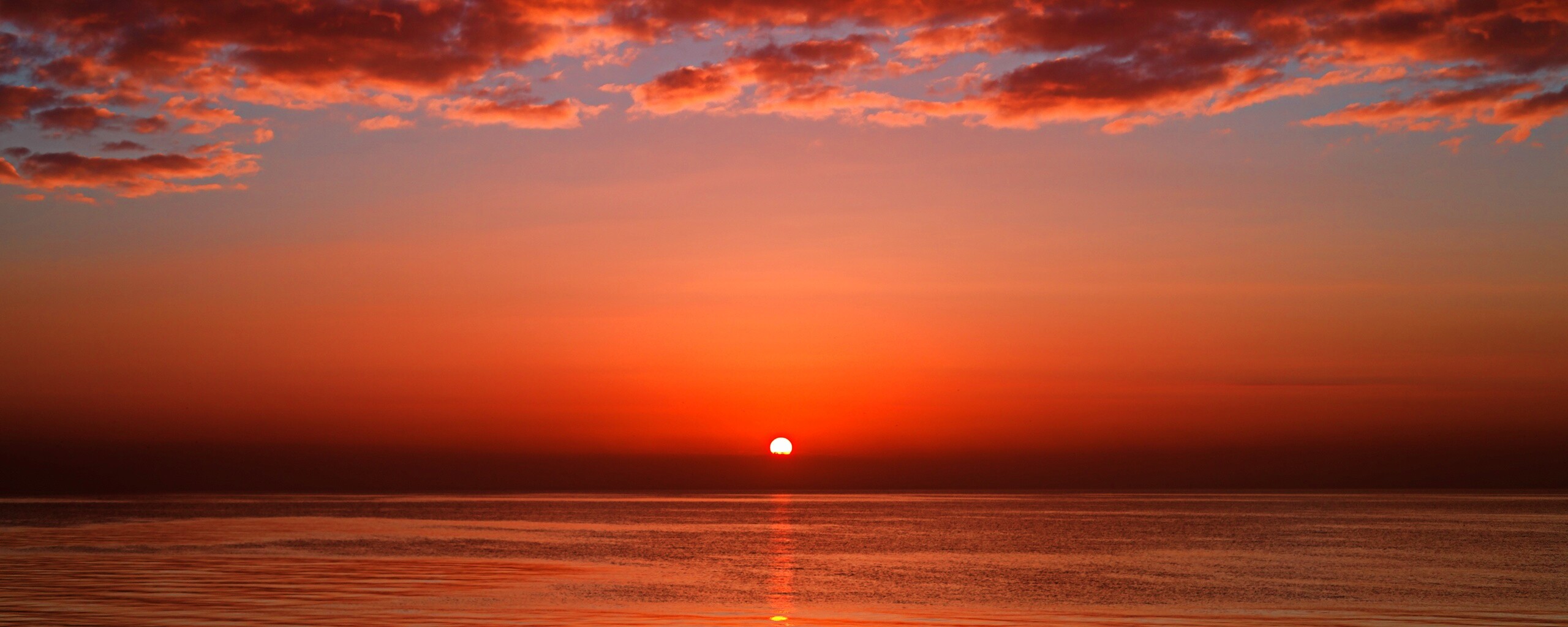 Багровый закат обои