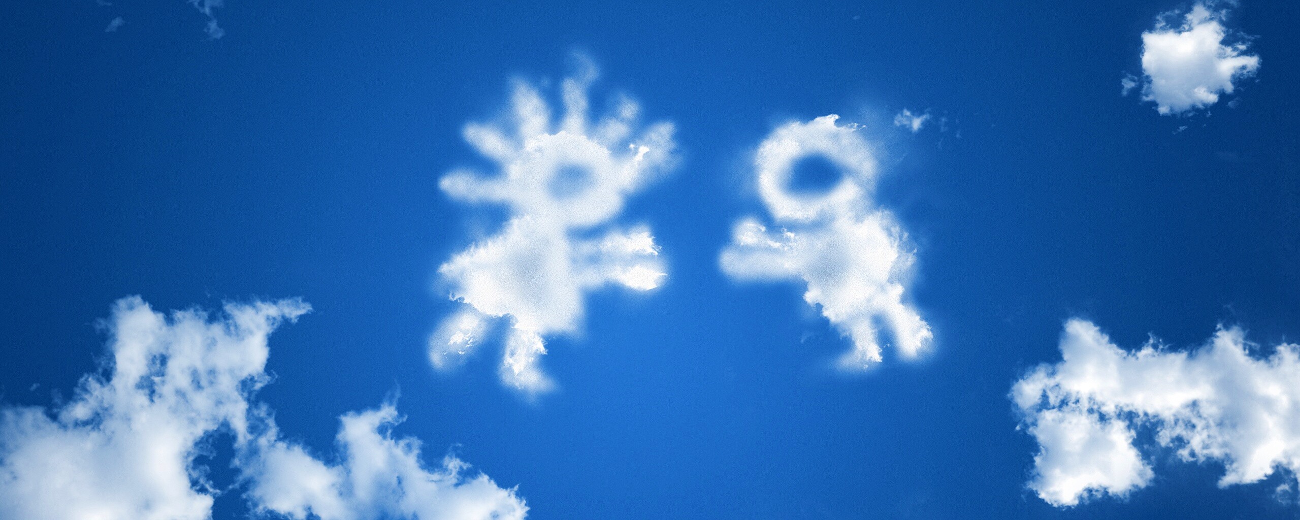 Фигуры из облакоа обои