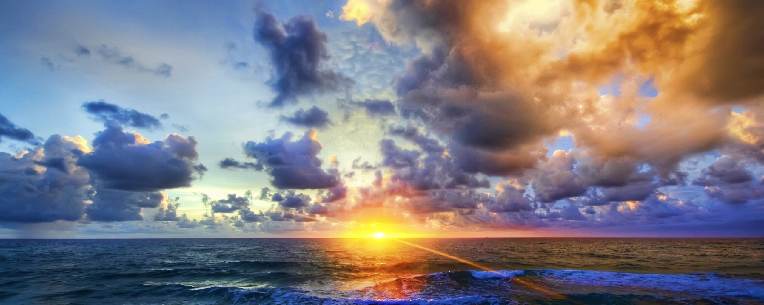 Закат на море обои