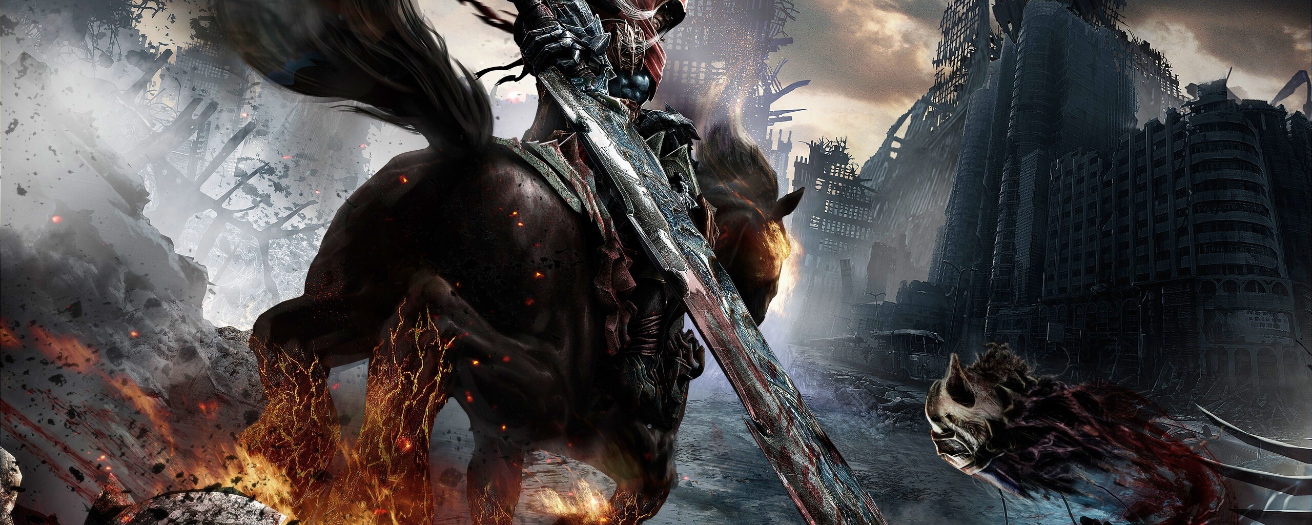 Темный рыцарь на демоническом коне обои