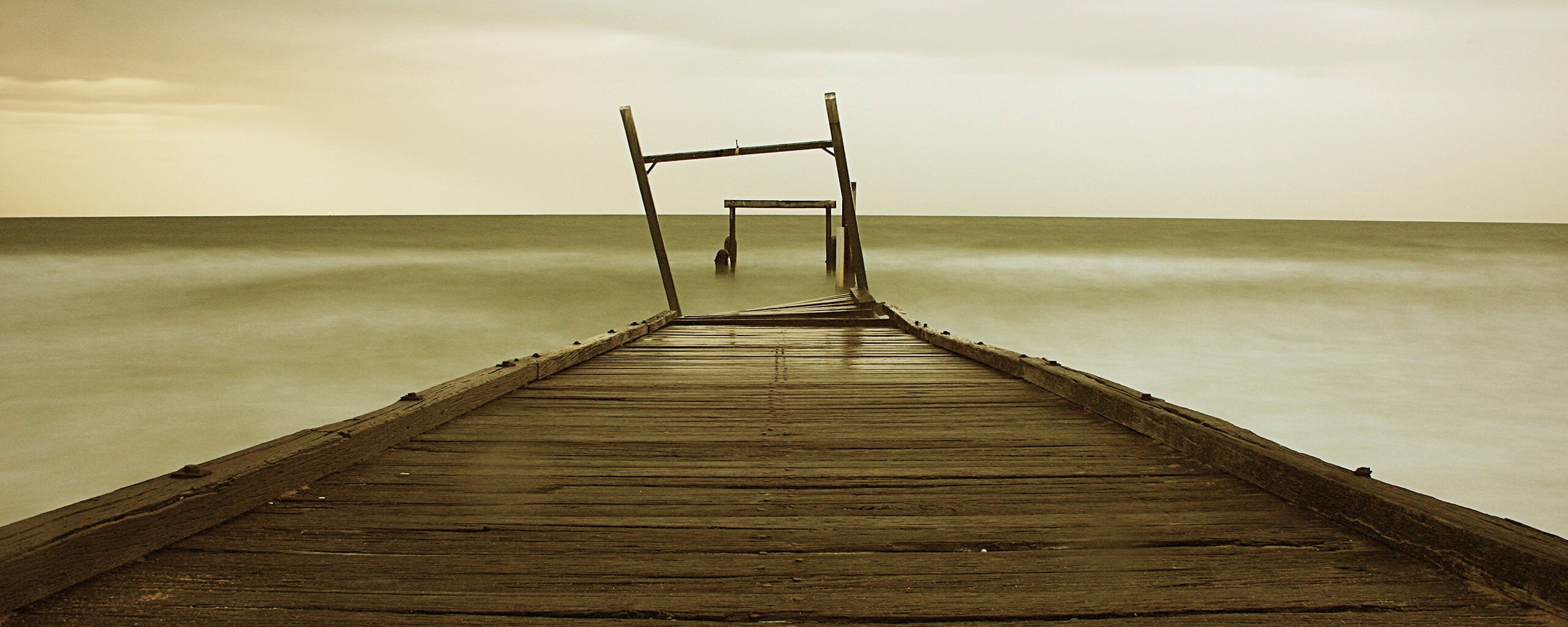 Мостки до горизонта обои