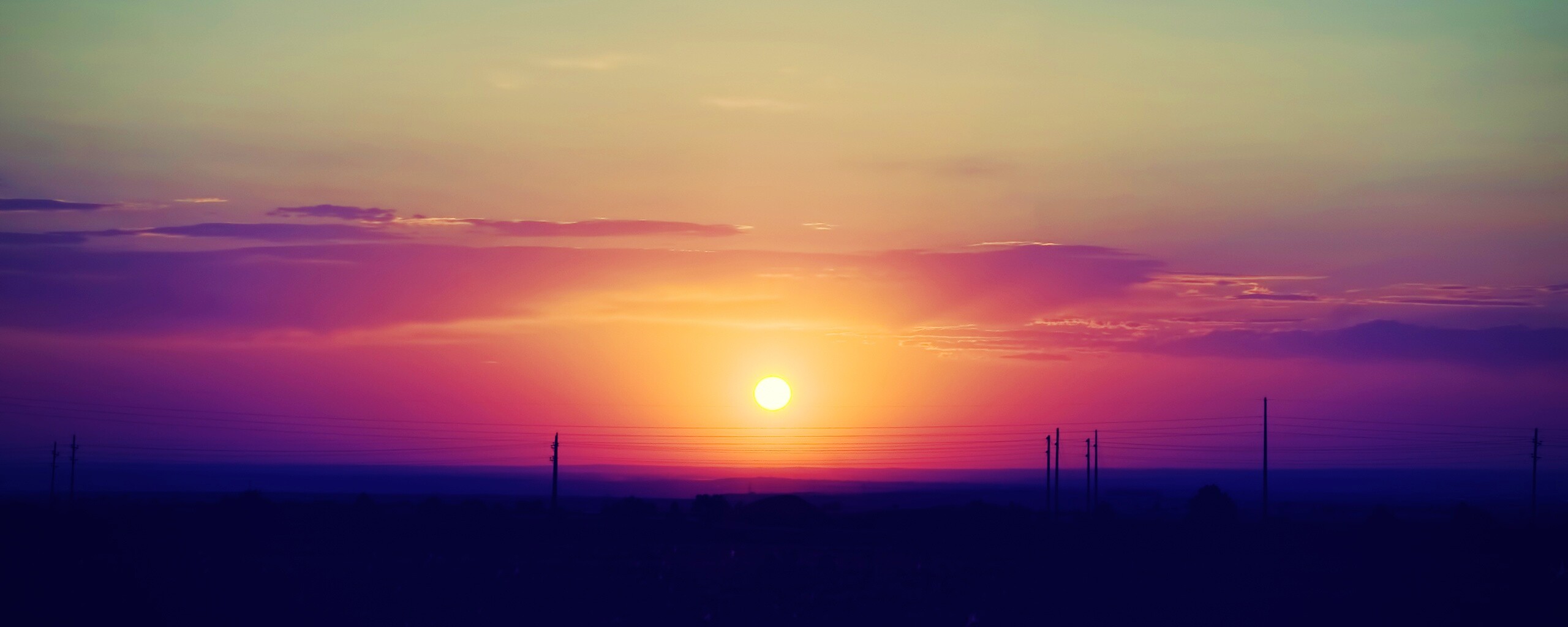 Сказочный закат обои