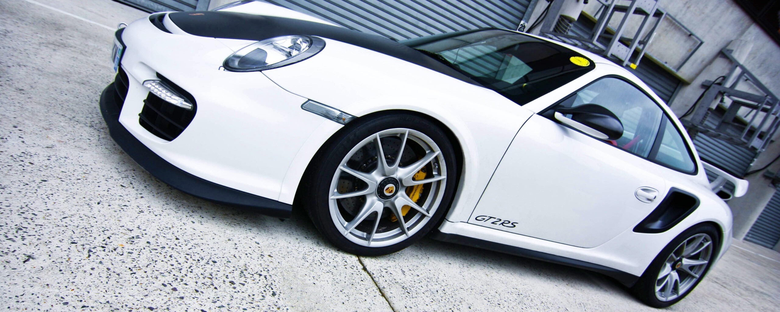 Белый порше обои