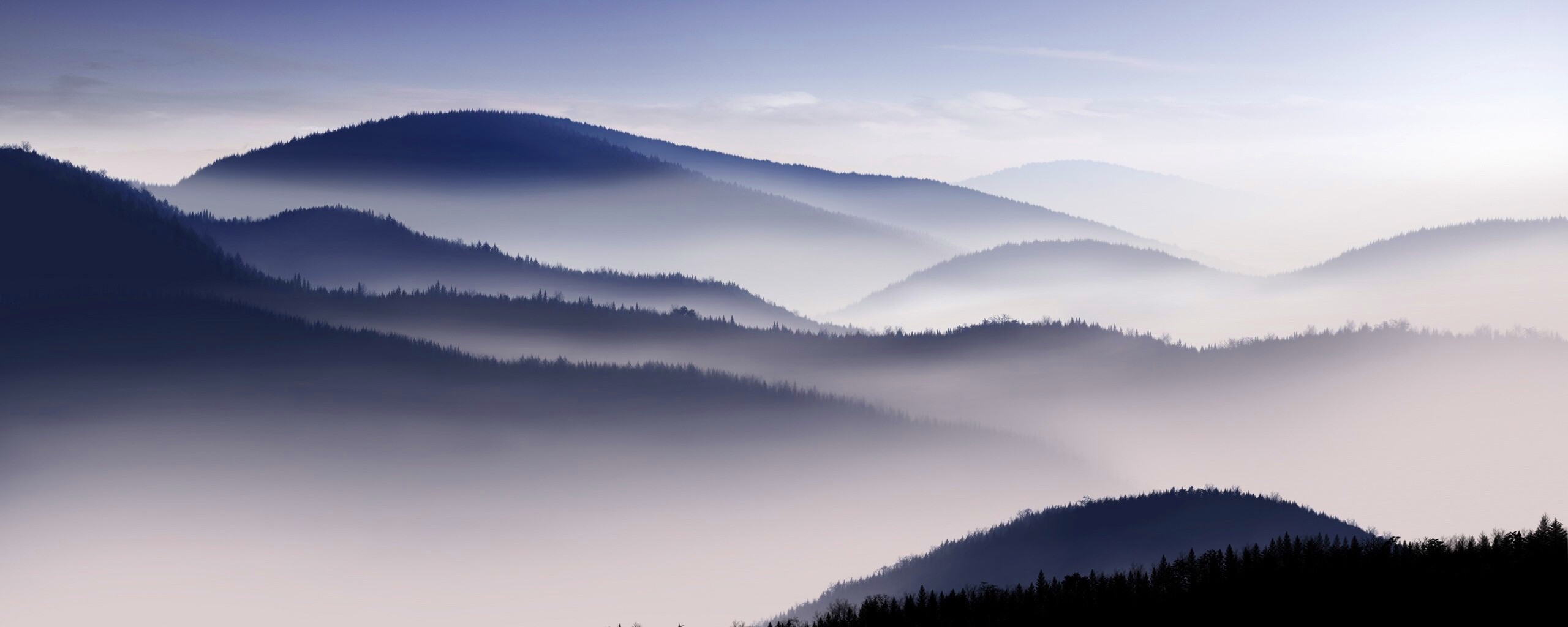 Туманные горы обои