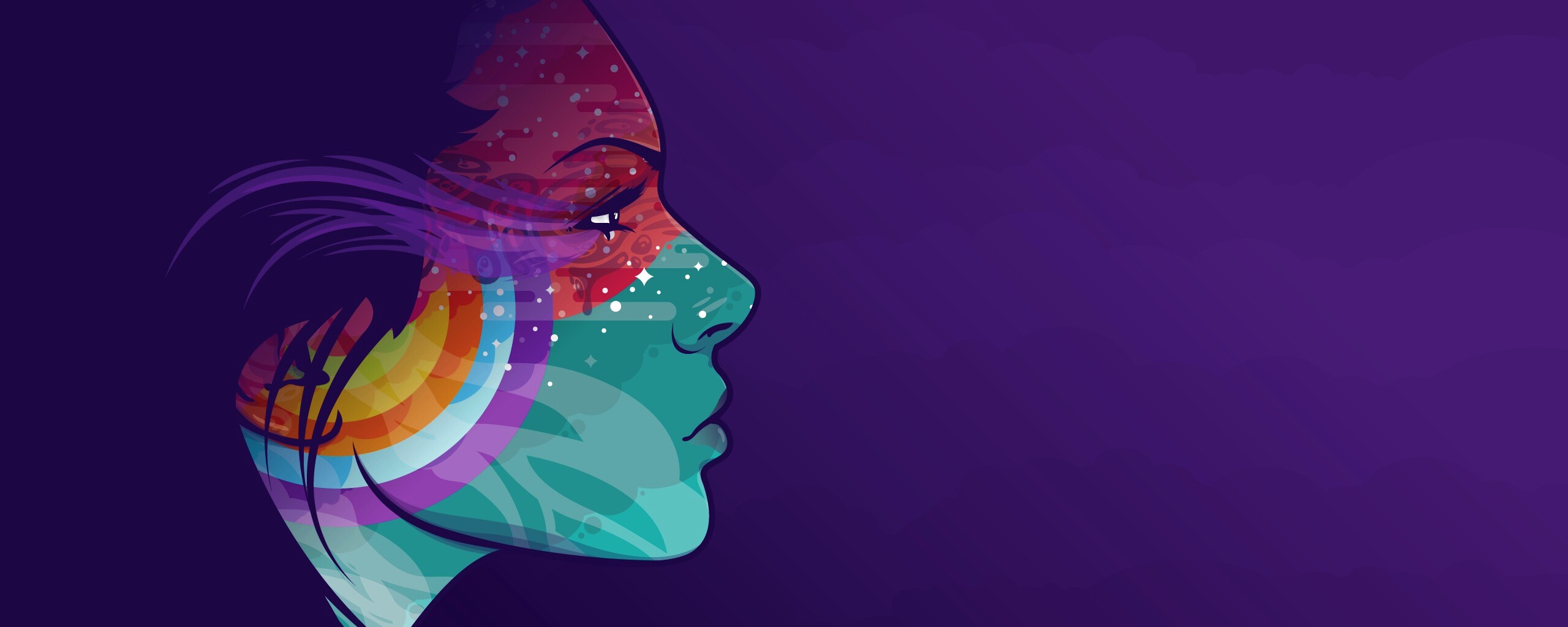 Профиль девушки обои