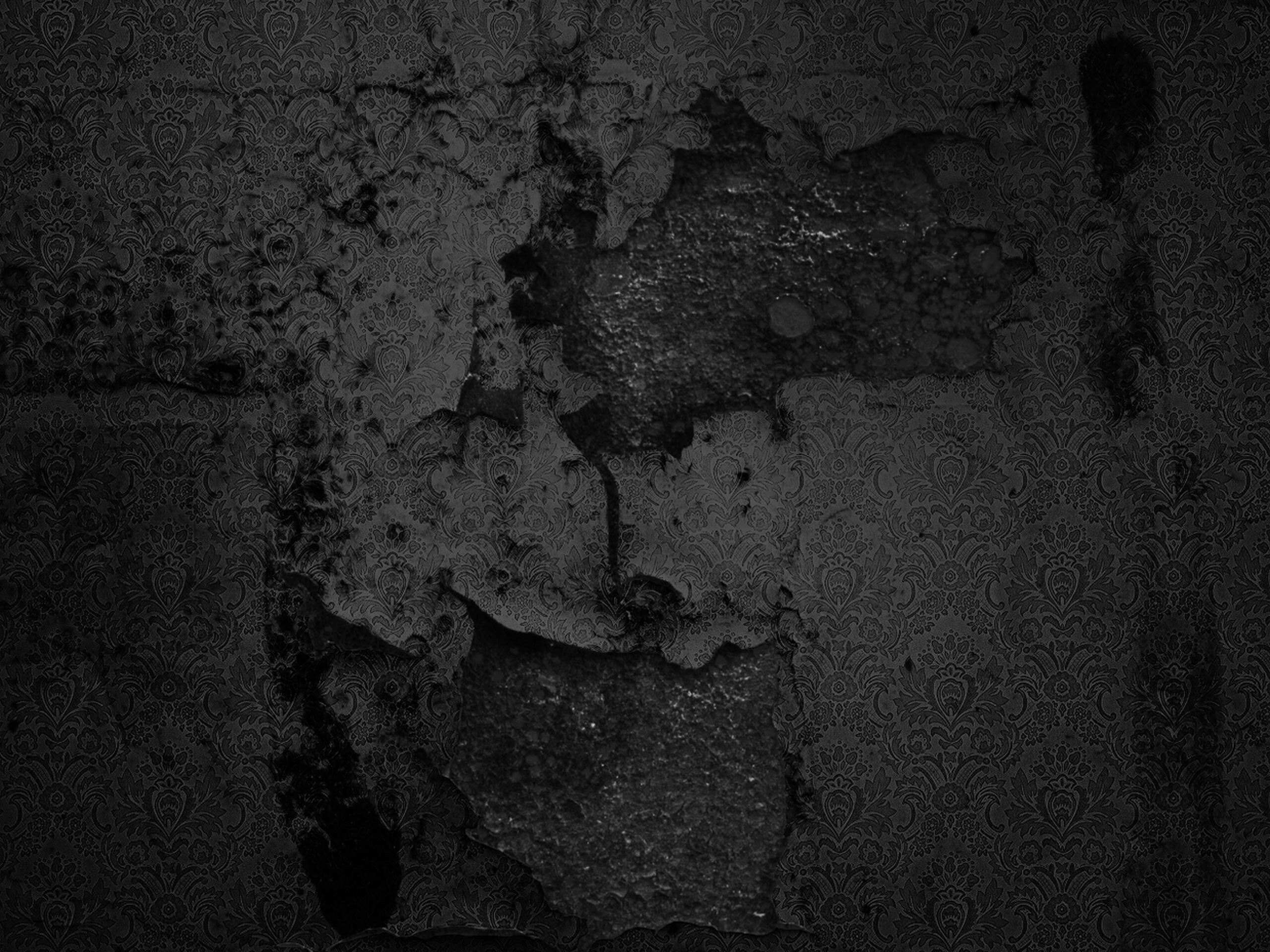 Обгоревшая стена обои