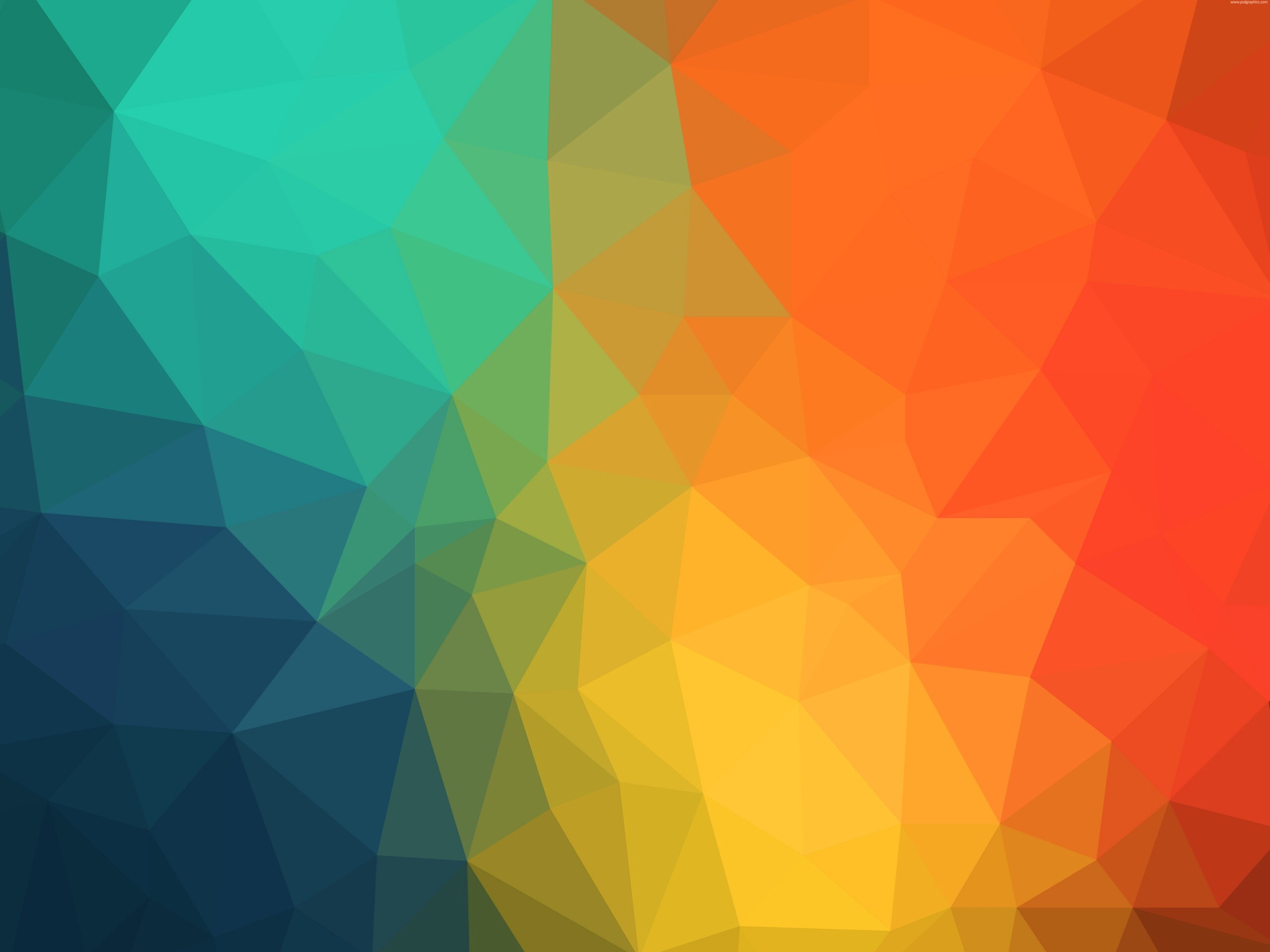 Фон с разноцветными треугольниками обои