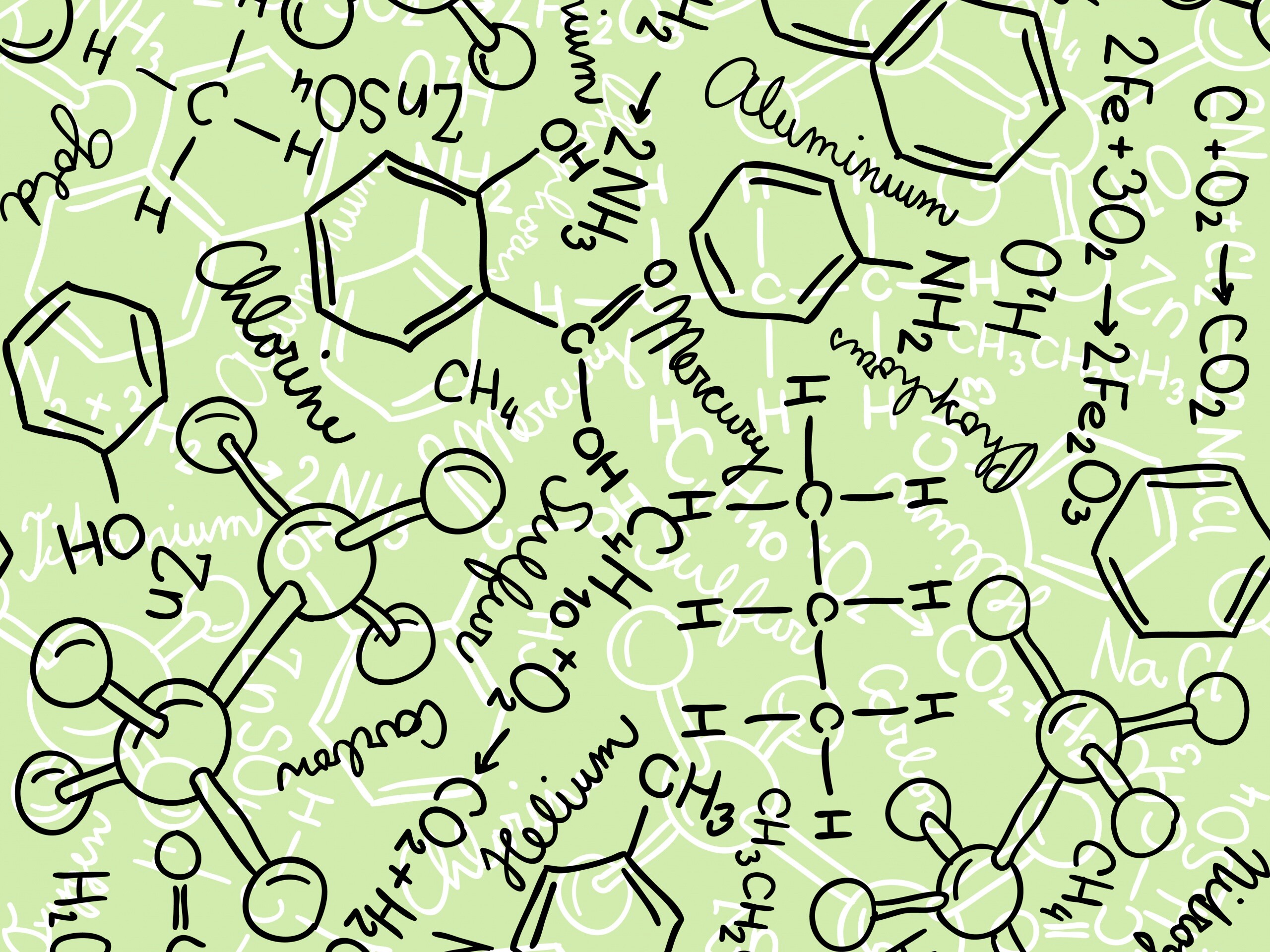 Химические формулы обои