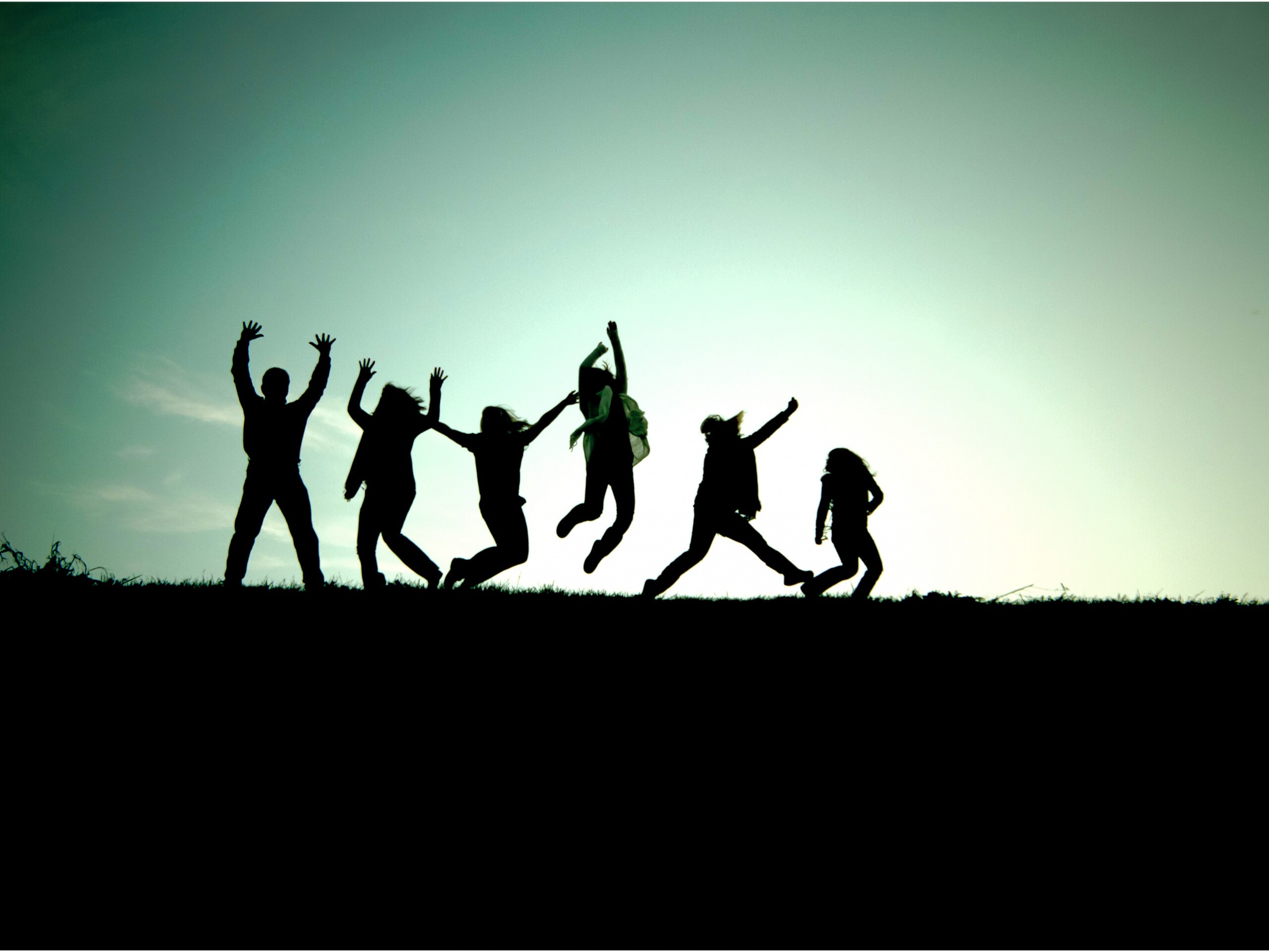 Силуэты людей обои