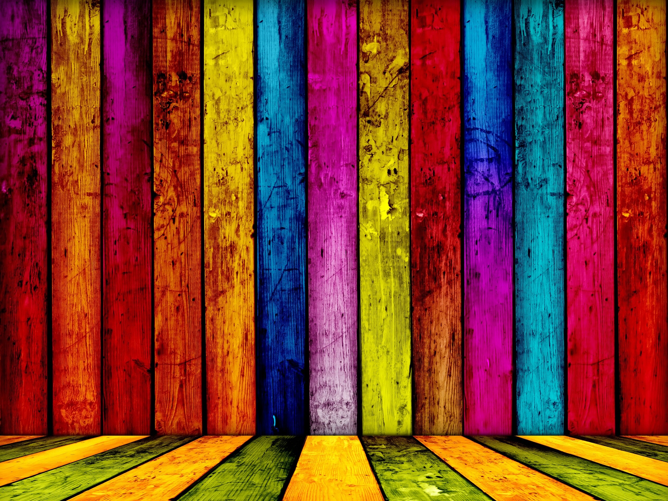 Разноцветные доски обои
