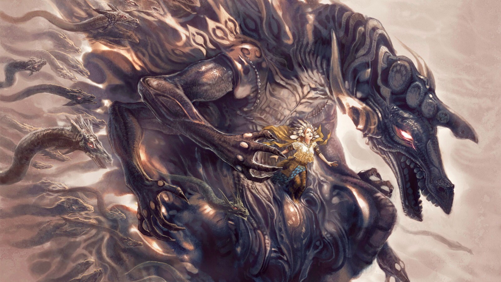 Демон похищающий девушку обои