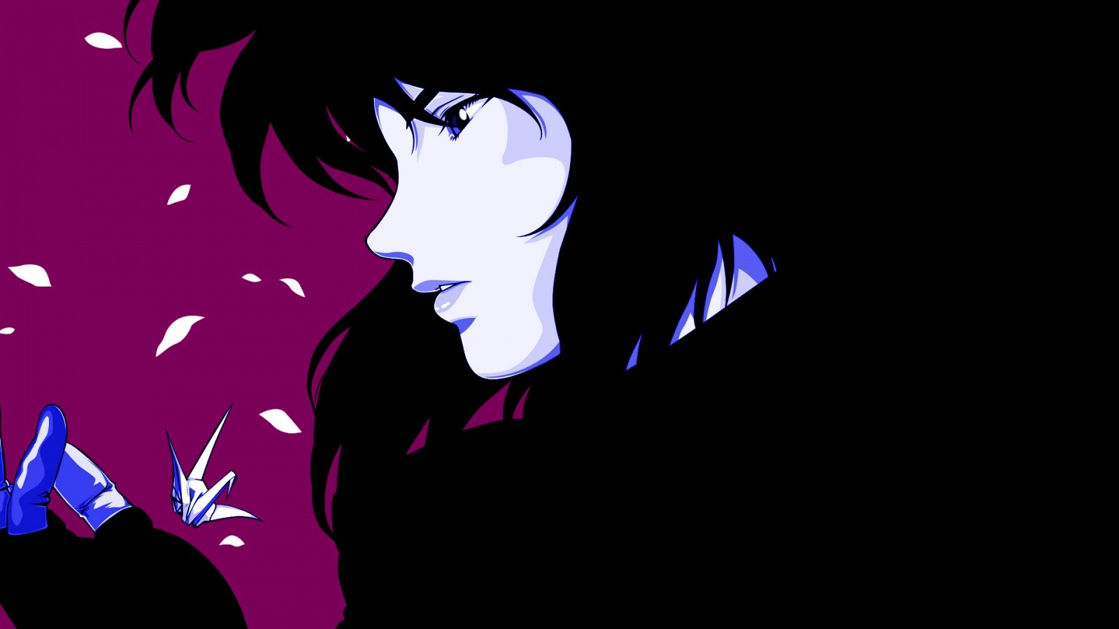 Девушка делает оригами обои