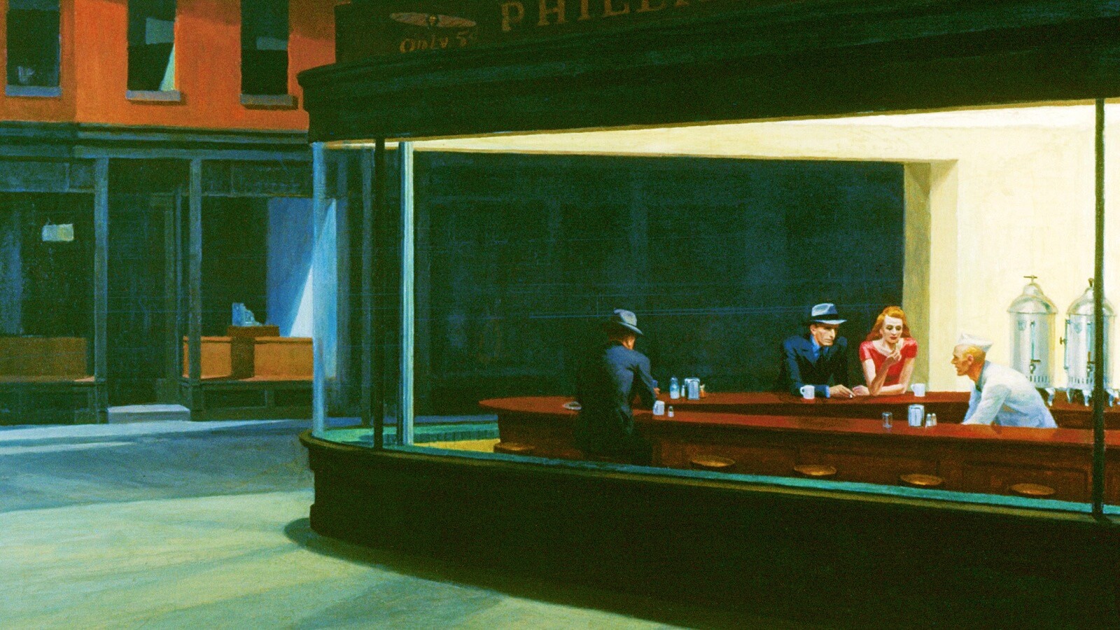 Ночное кафе обои