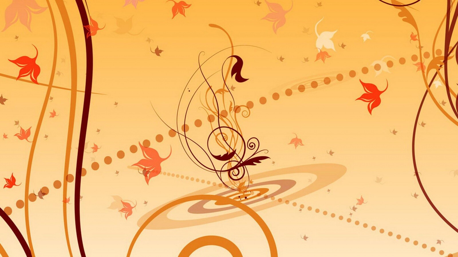 Цветы и завитки обои