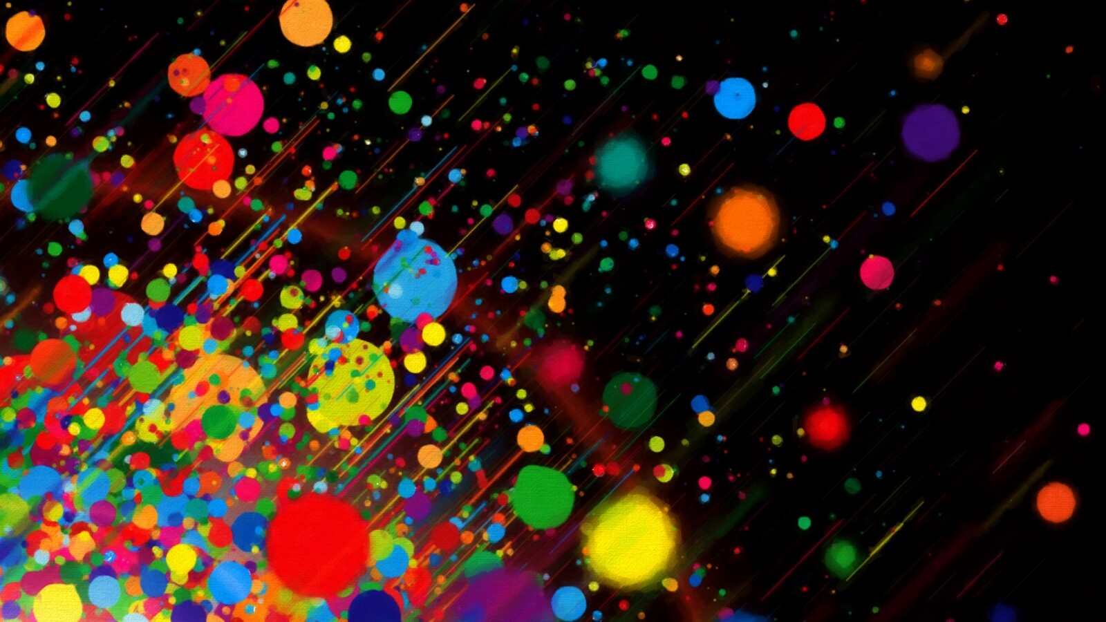 Полёт разноцветных кругов обои