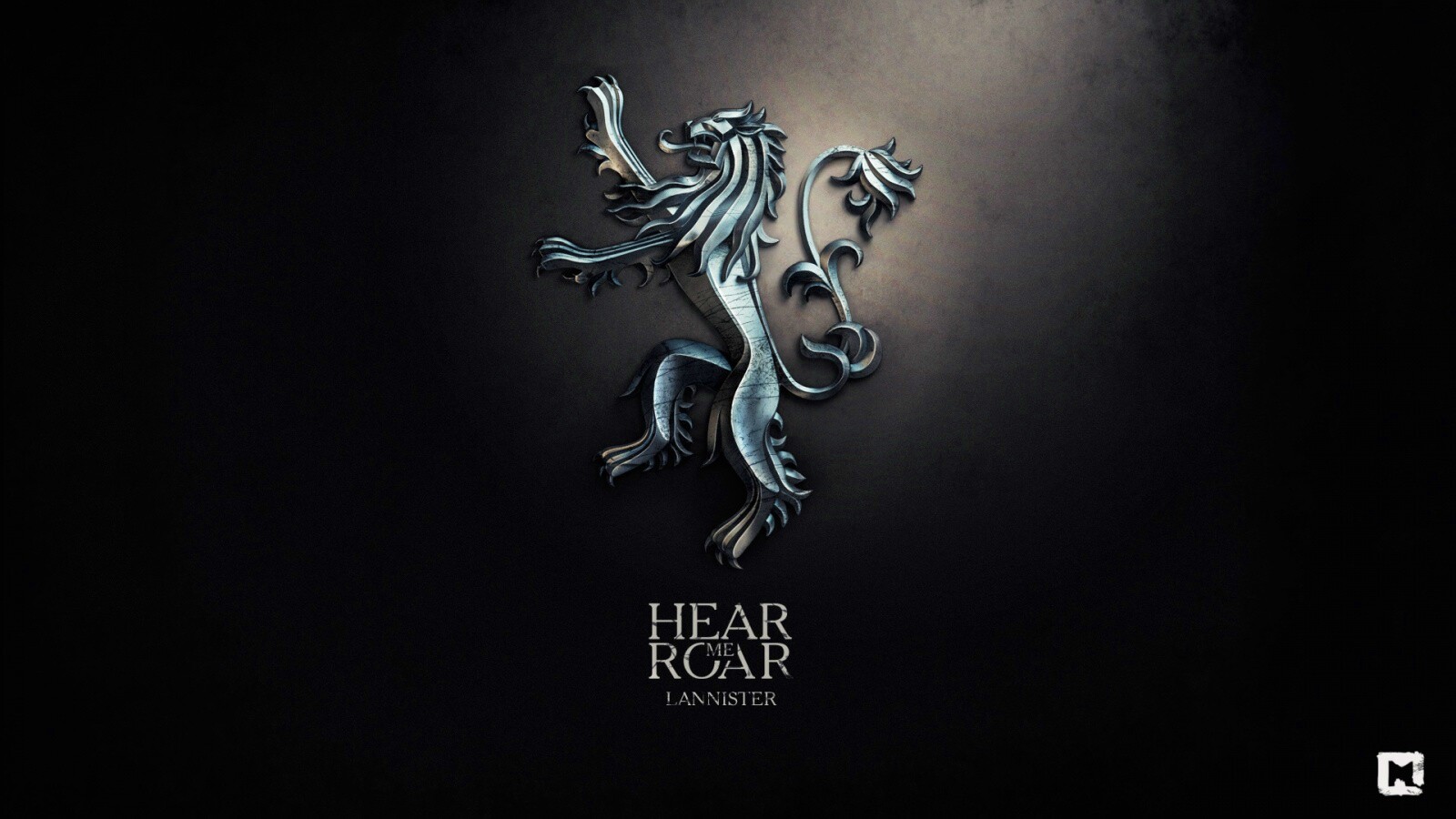Металлический герб дома Ланнистеров обои