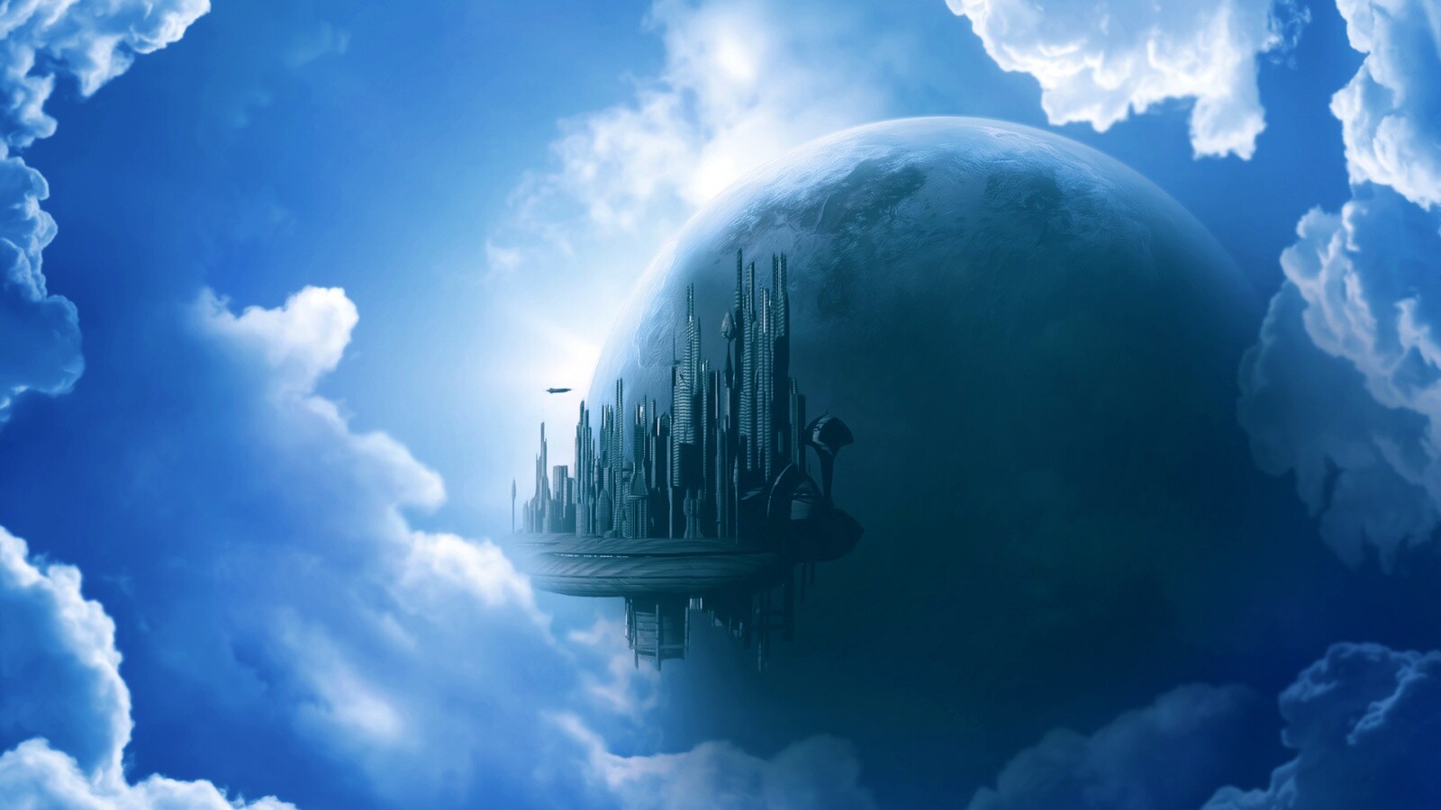 Небесный город обои