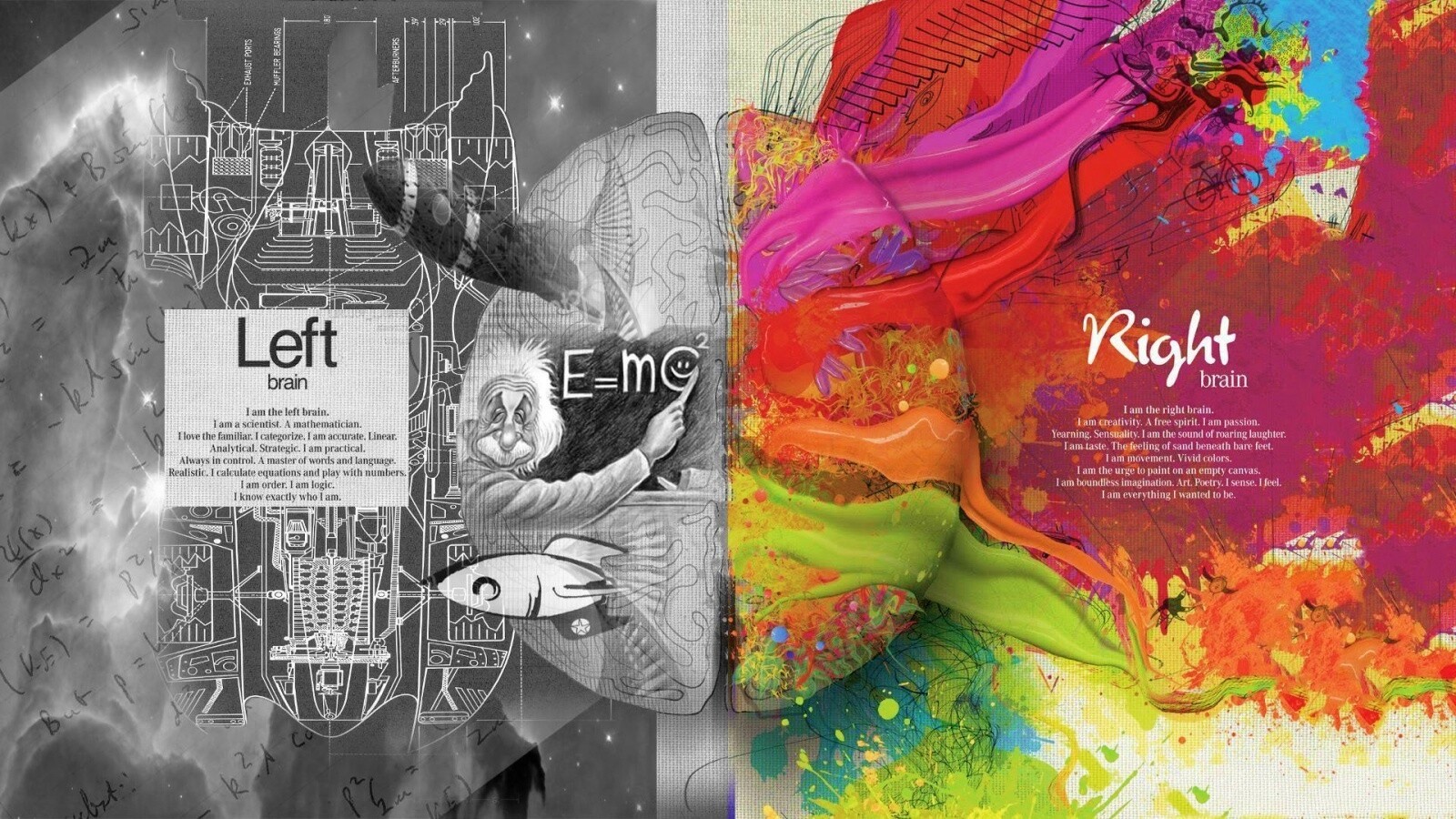 Логика против креатива обои