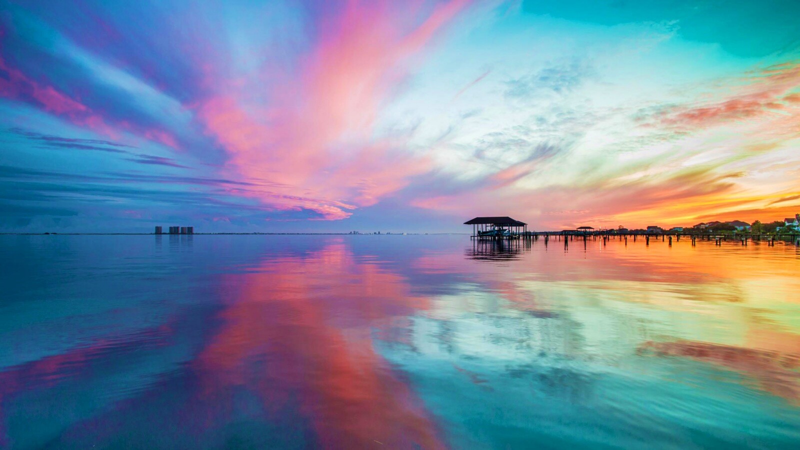 Прекрасный океанский закат обои
