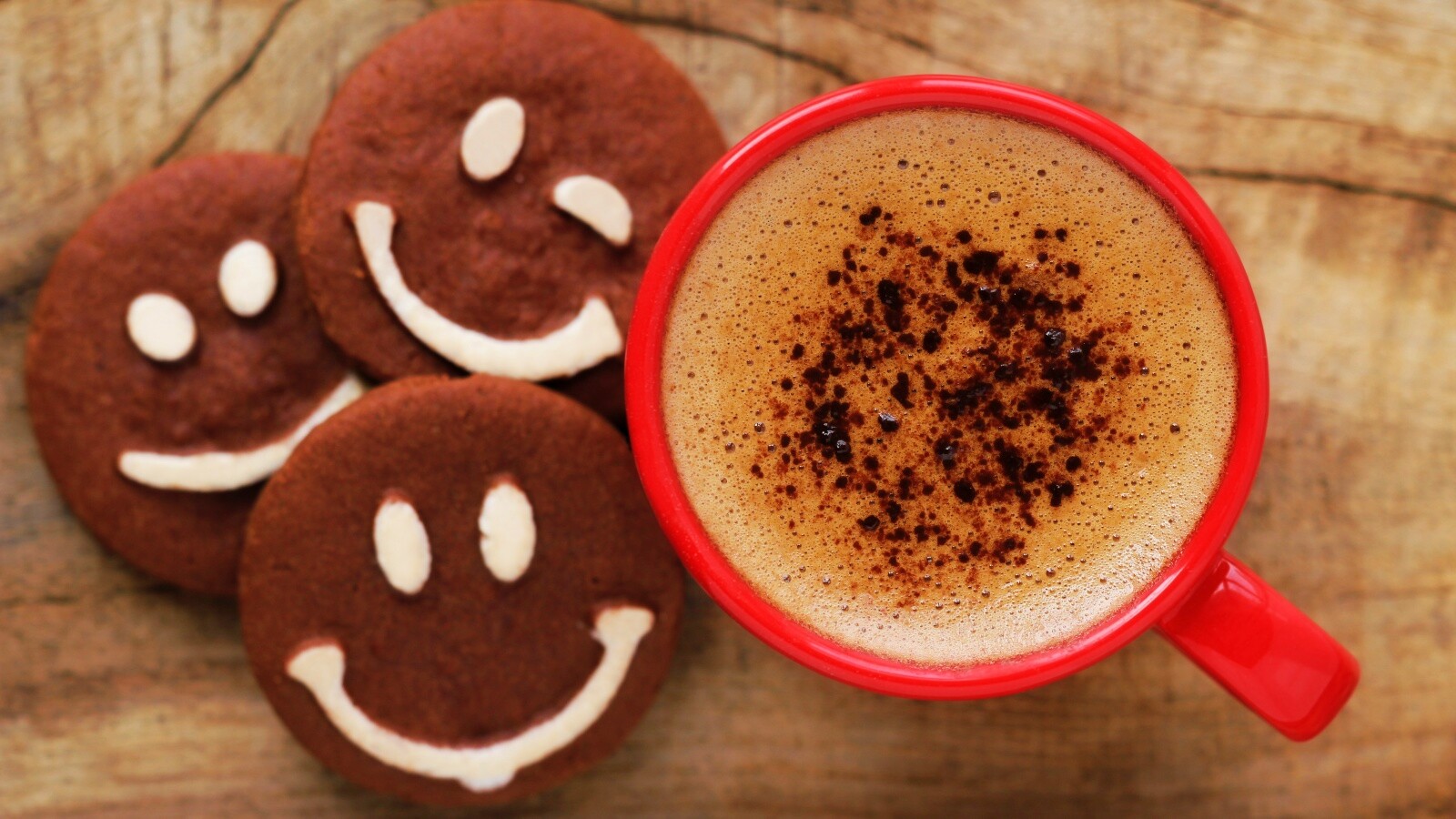 Кофе с печеньками обои