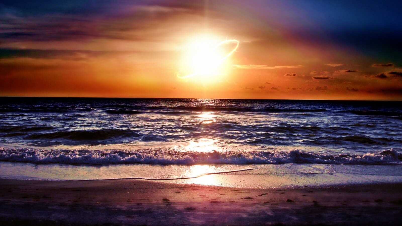 Морской закат обои