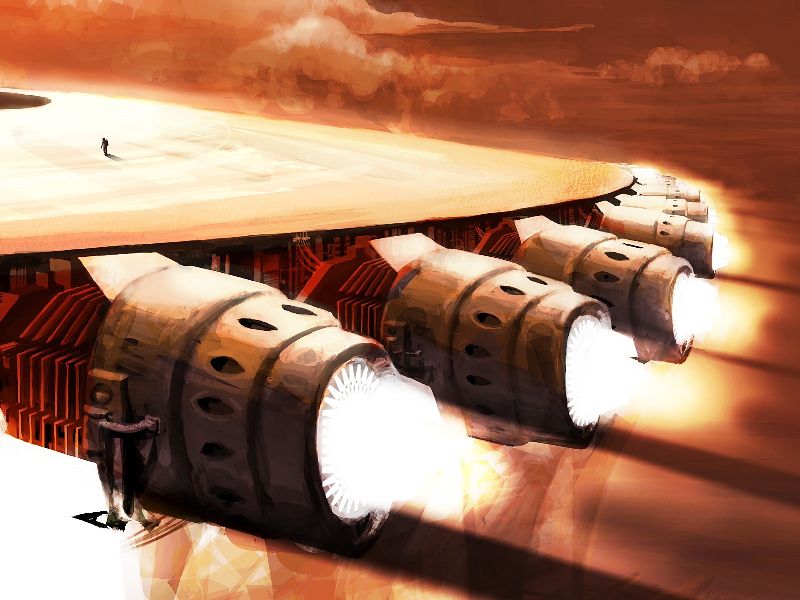 Разгон космического корабля обои