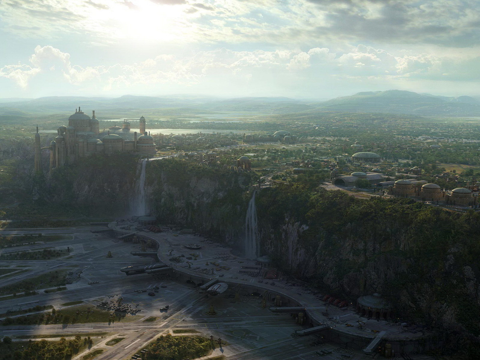 Космопорт в джунглях обои