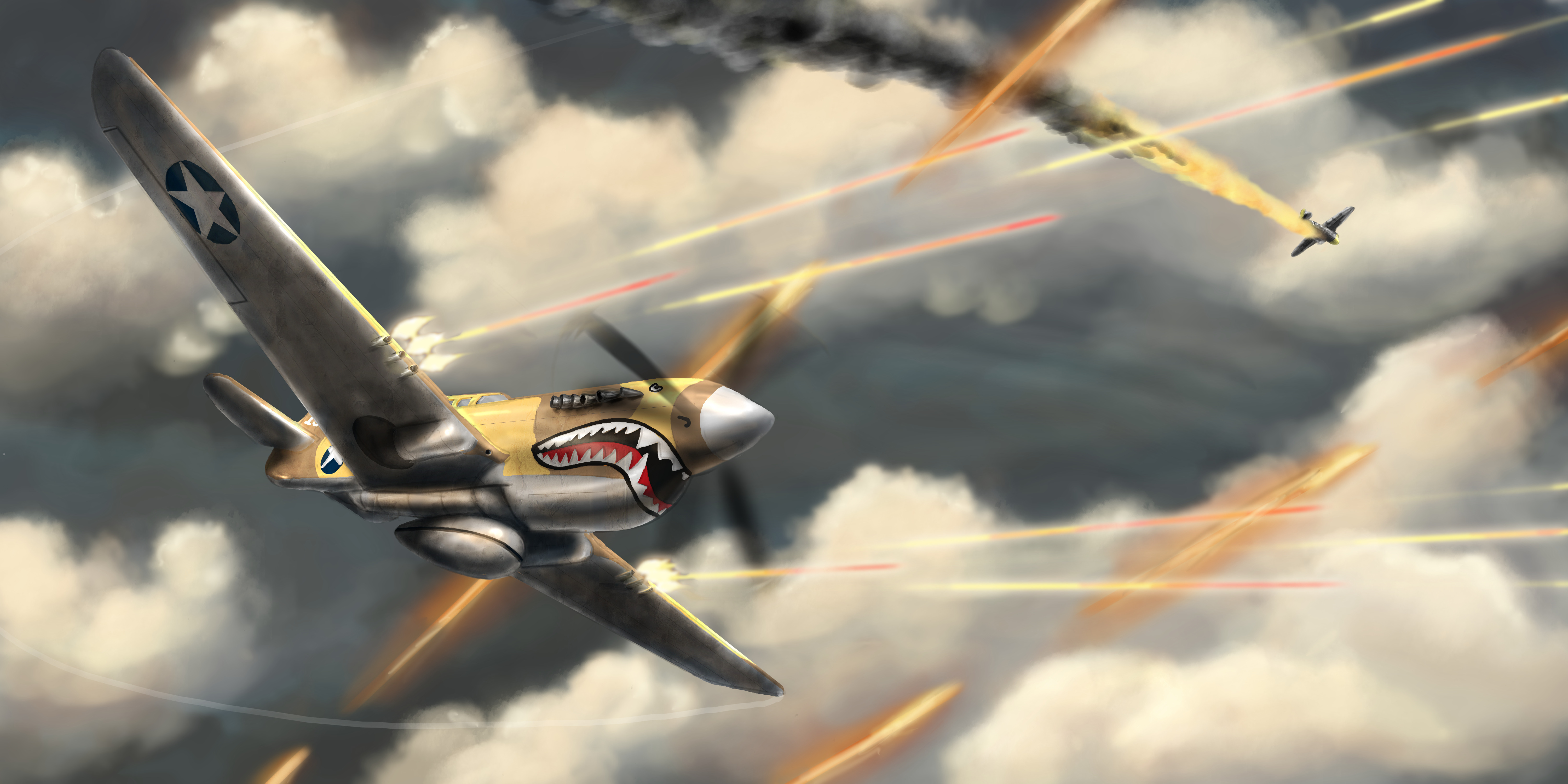 Истребитель акула обои