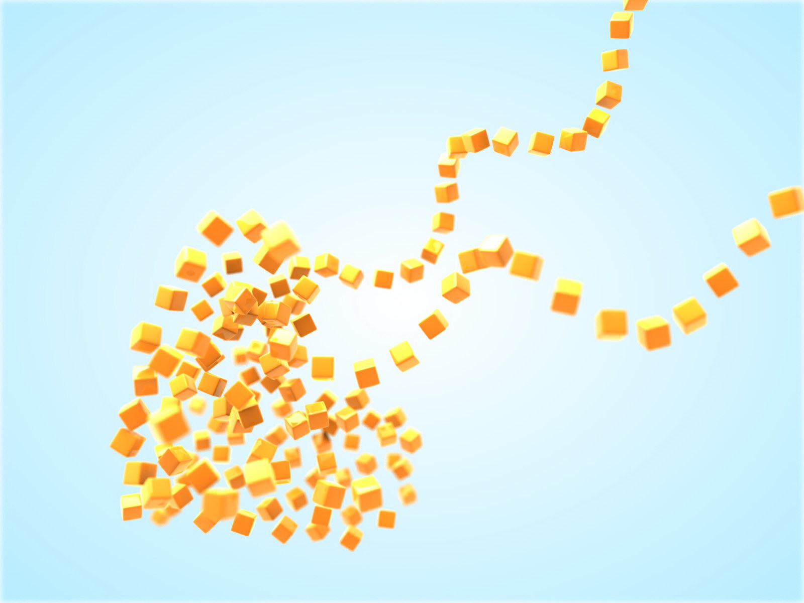 Сердце из кубиков обои