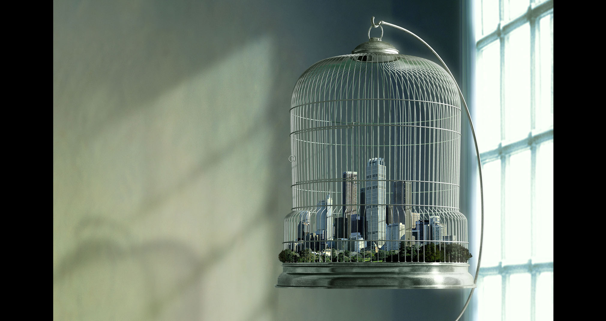 Город в клетке обои