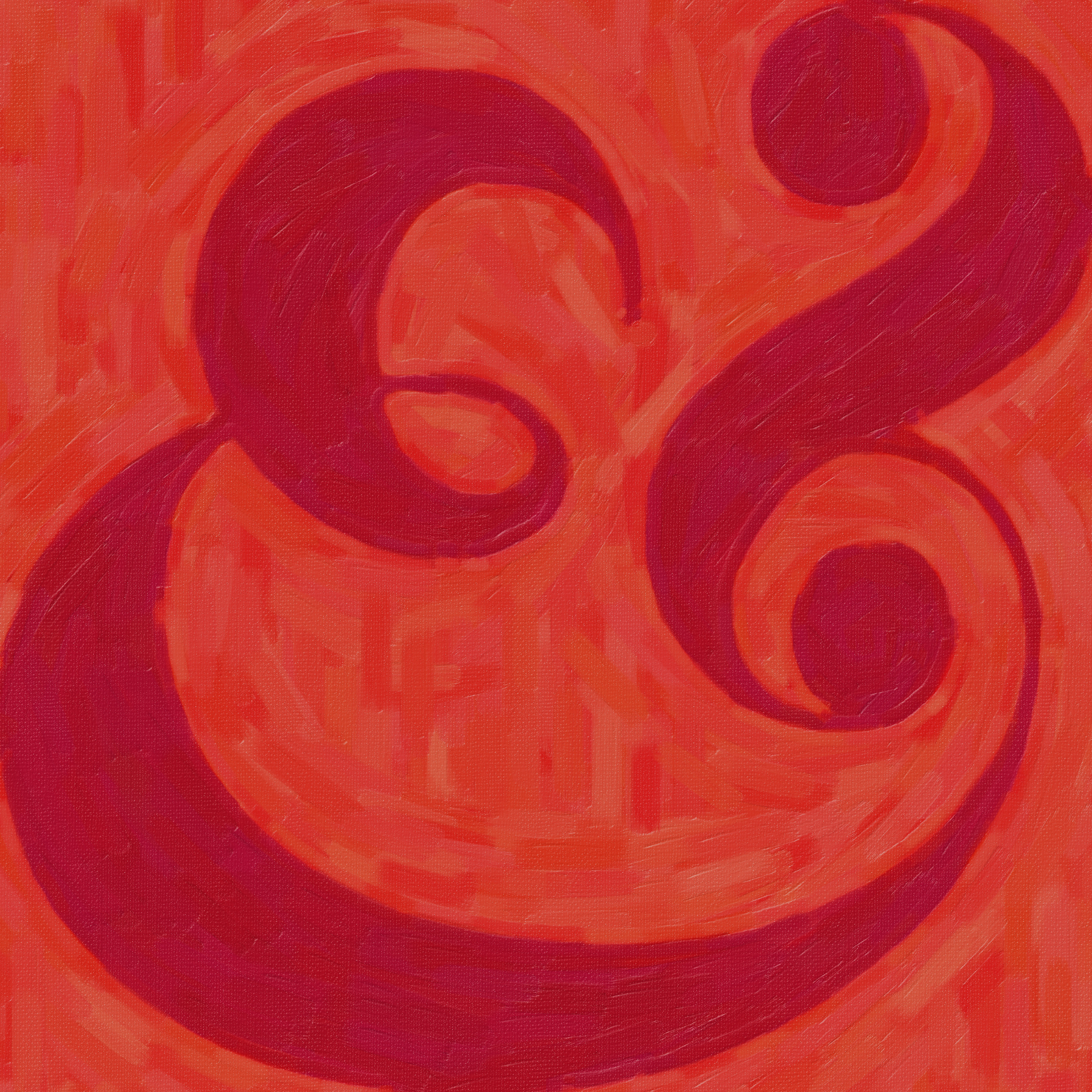 Красные завитушки обои