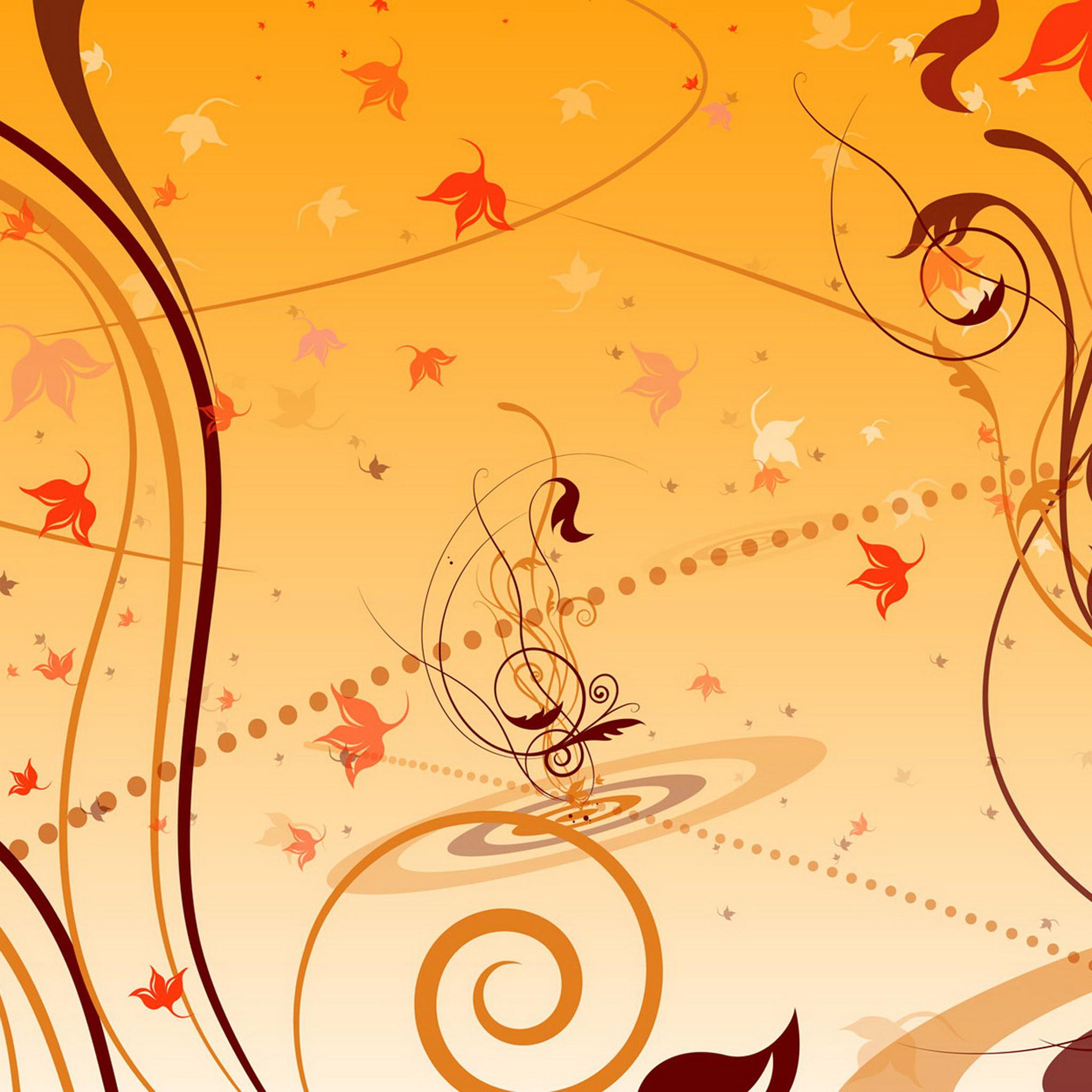 Цветы и завитки обои