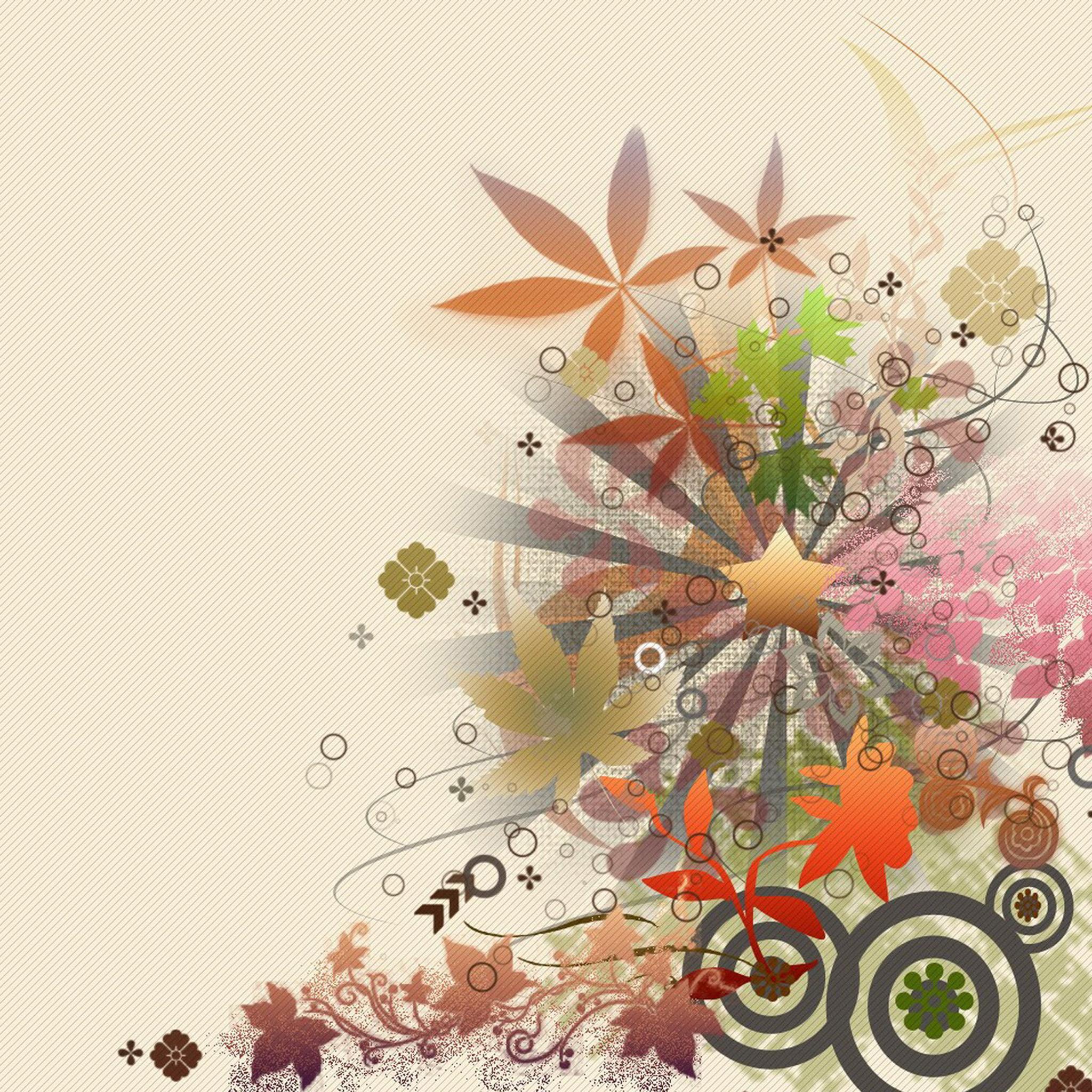 Звездно-листовая абстракция обои