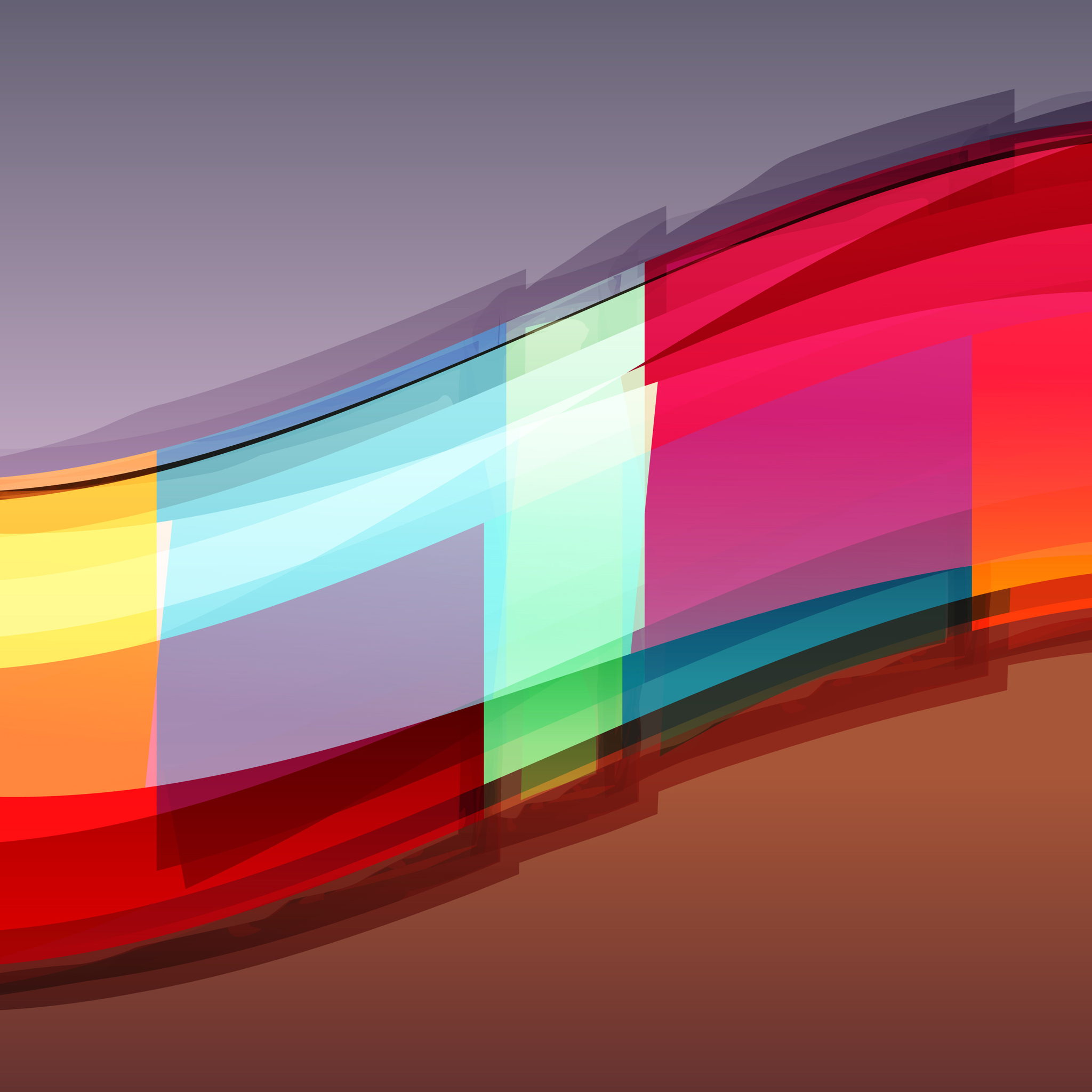 Волна из прозрасных цветных пластин обои