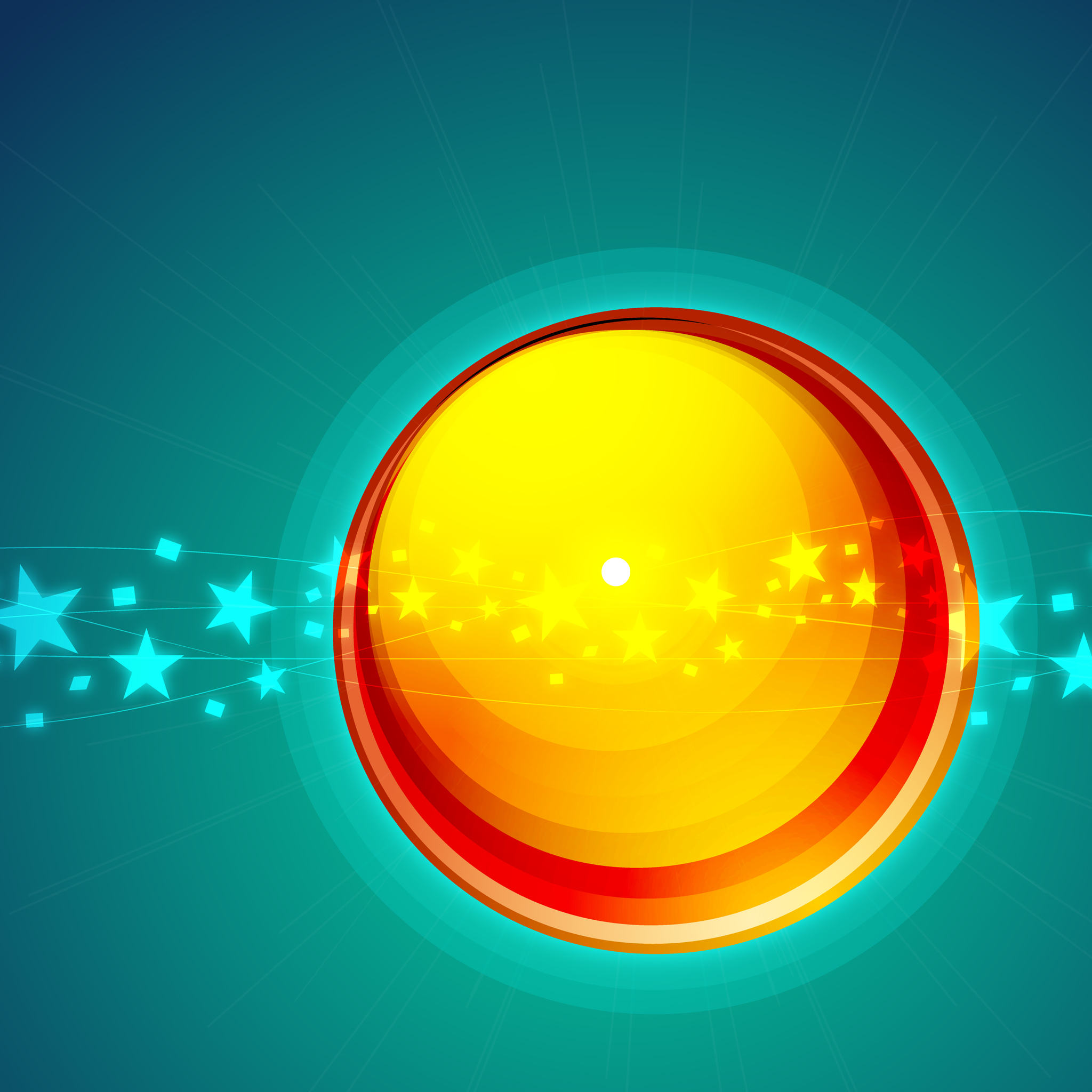 Большой красно-желтый круг обои