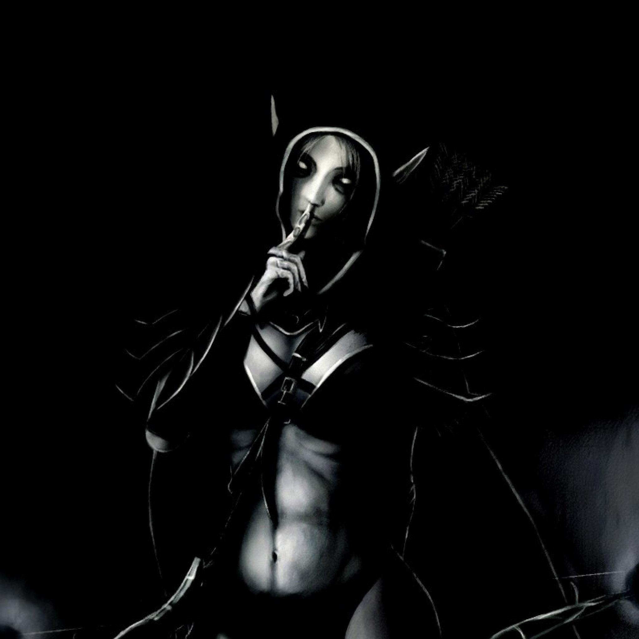 Ночная эльфийка призывает к тишине обои