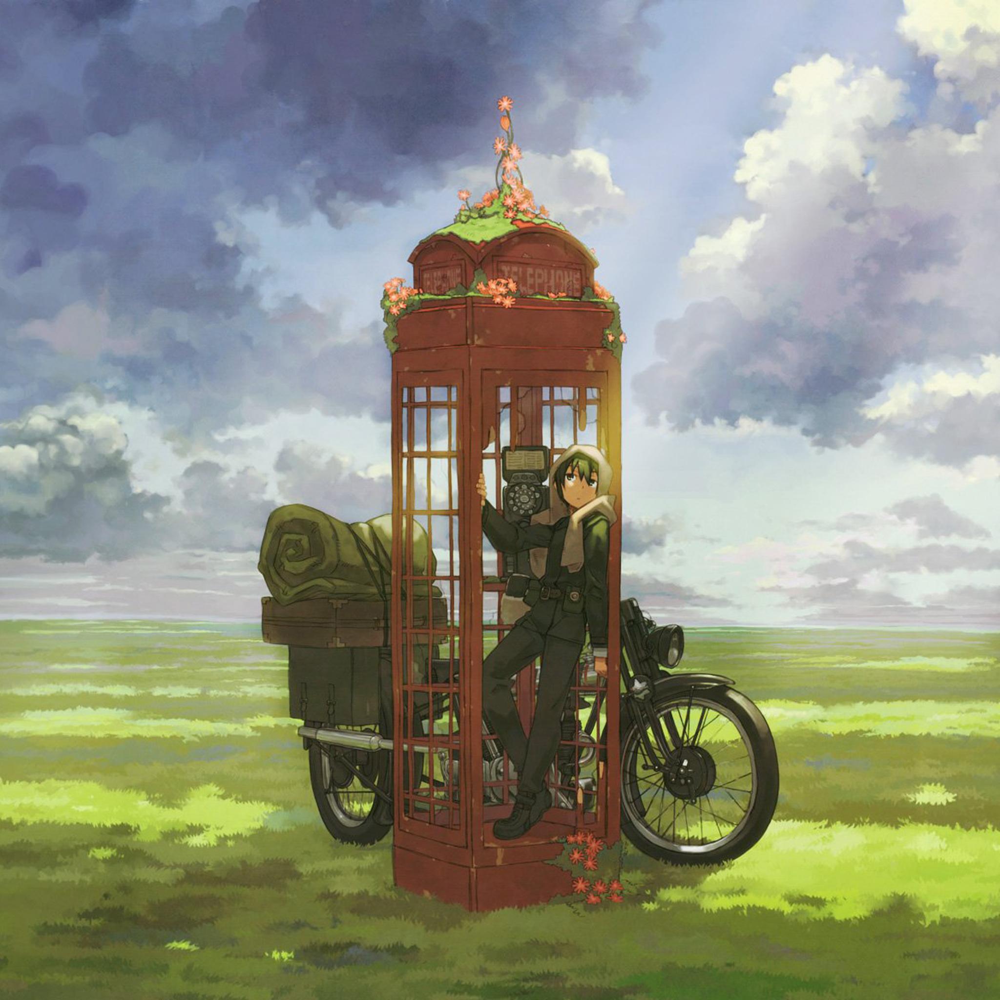 Парень в телефонной будке обои