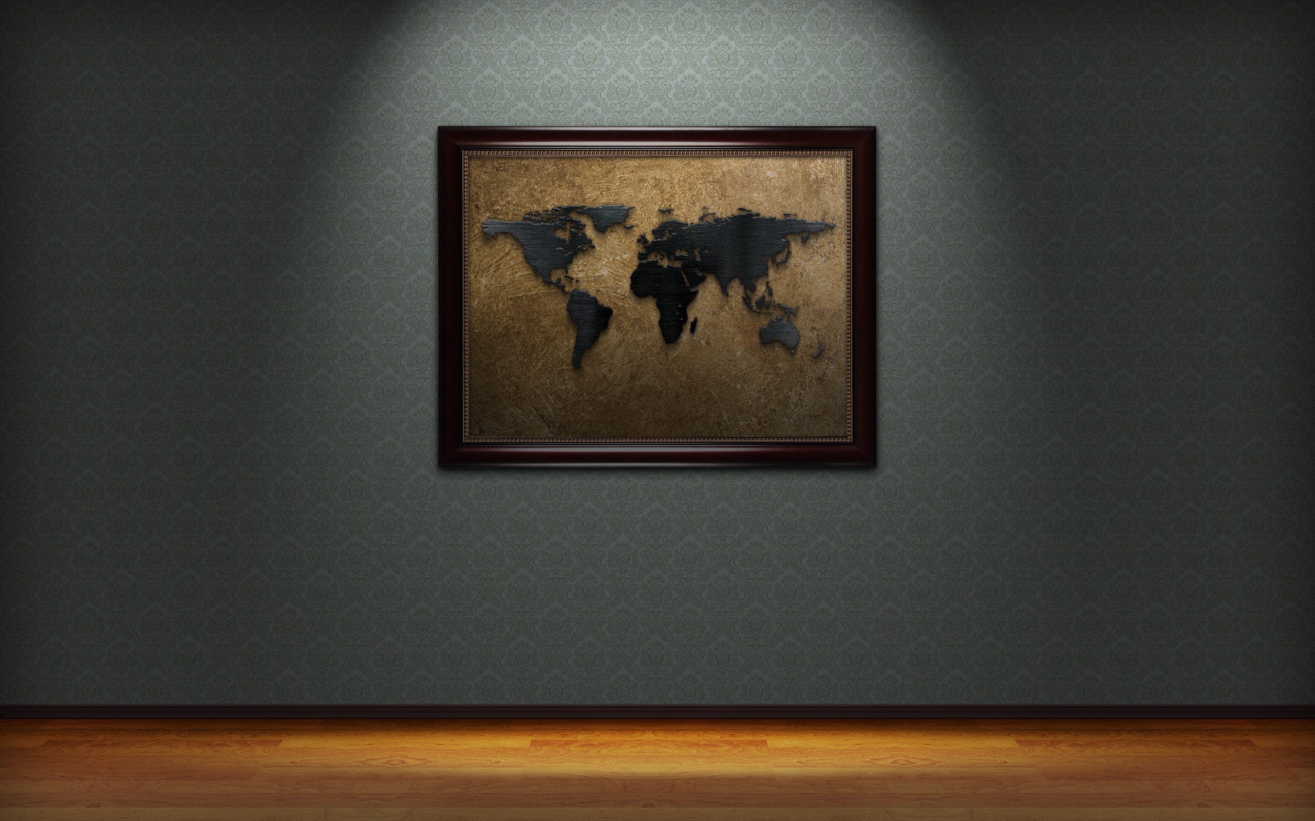 Картина с картой мира обои