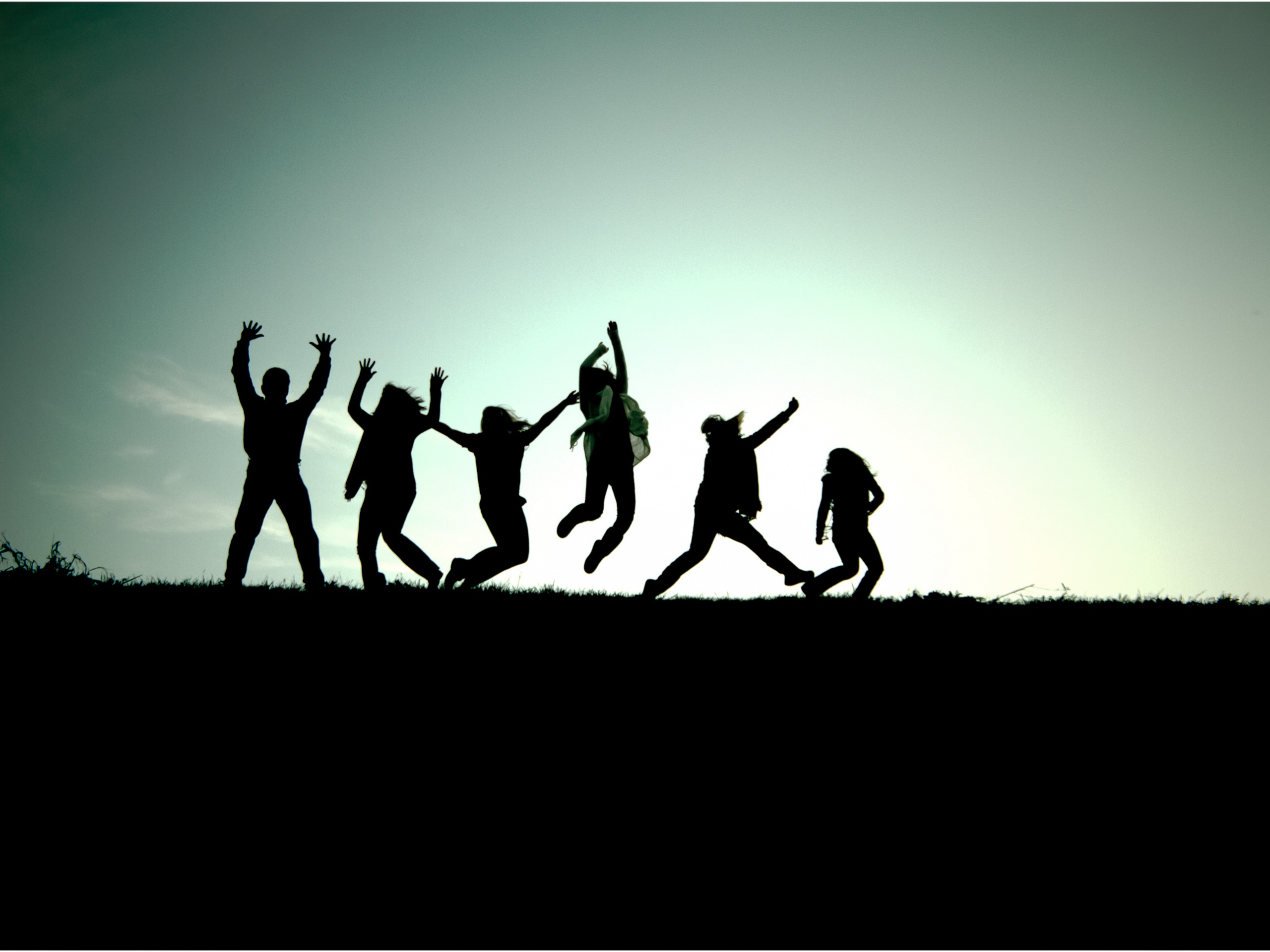 Силуэты людей обои