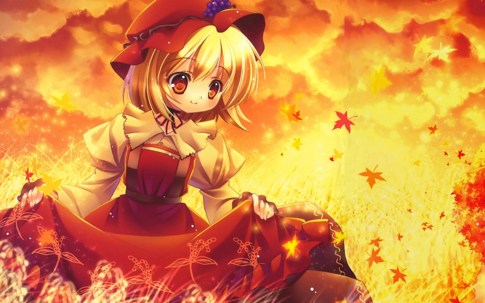 Девочка в поле обои