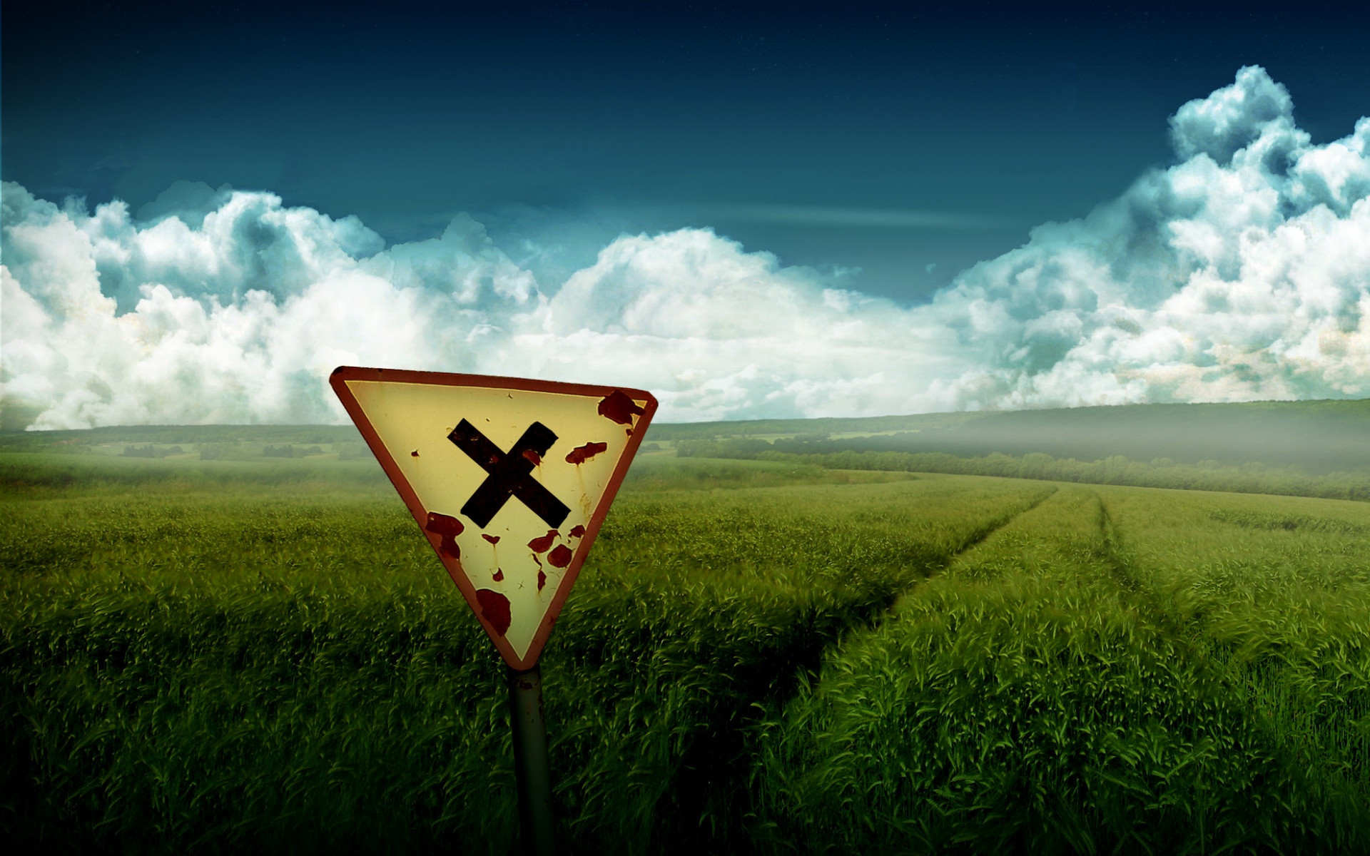 Знак с крестом обои