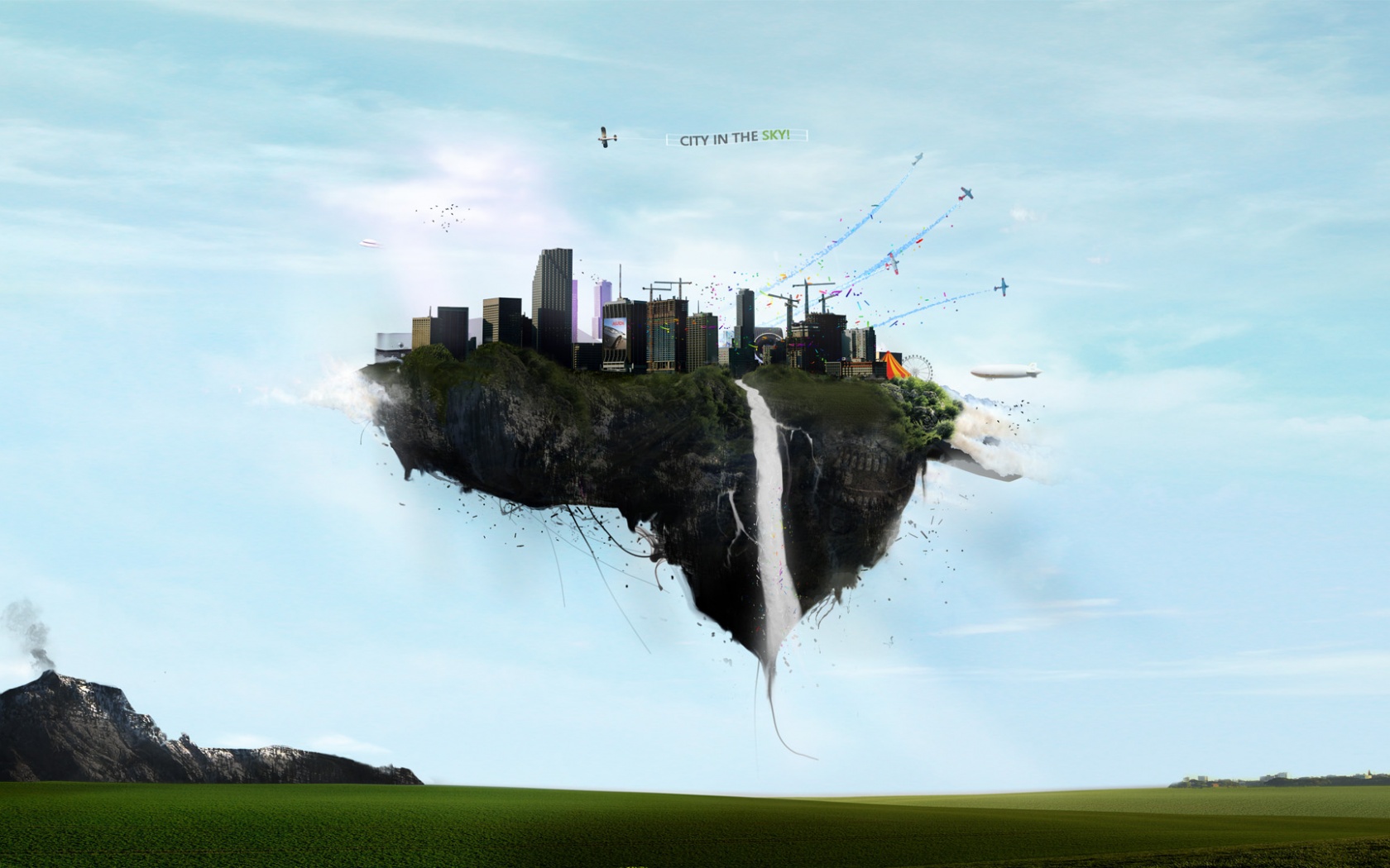 Небесный город обои