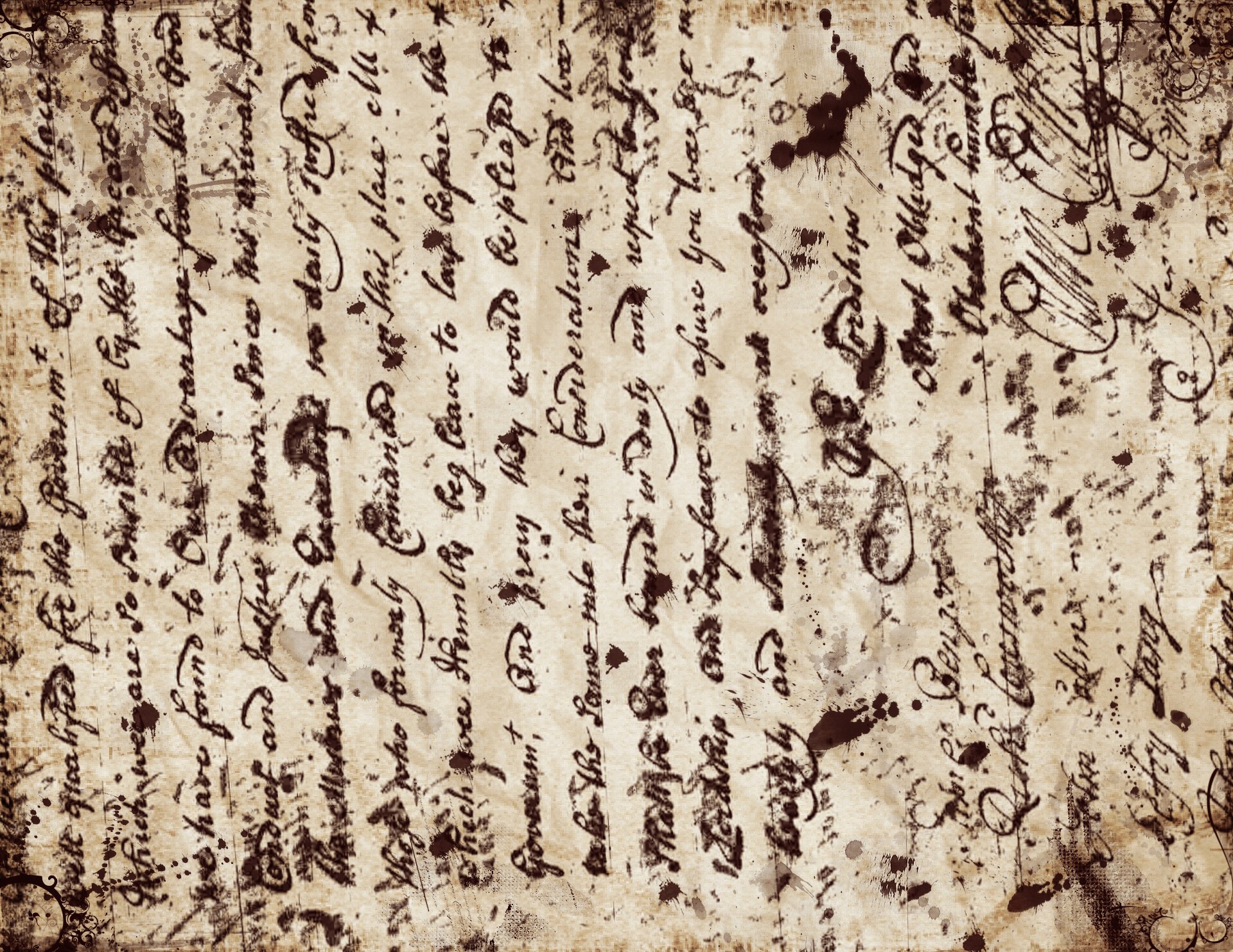 Старинное письмо обои