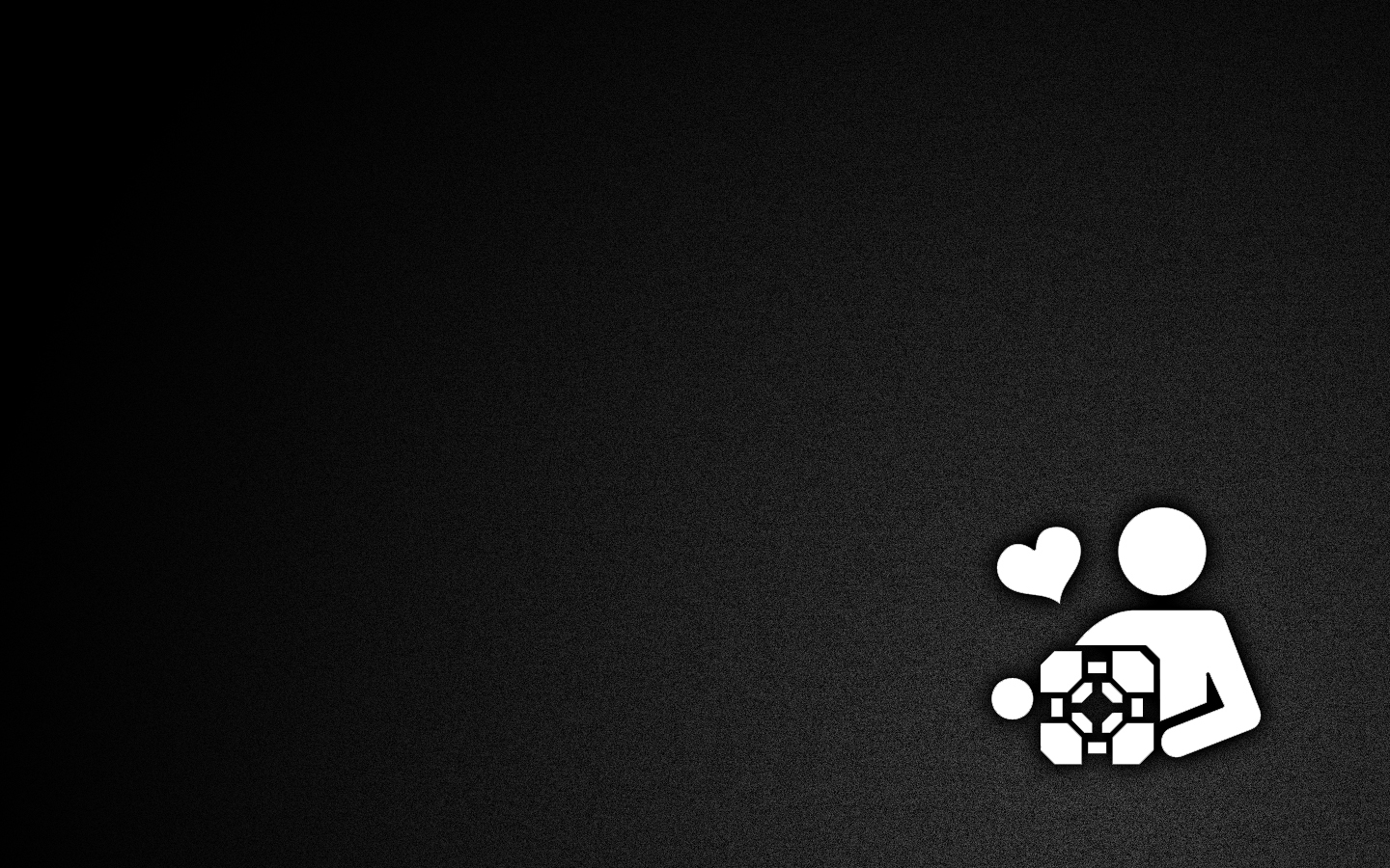 Ты и твой companion cube обои