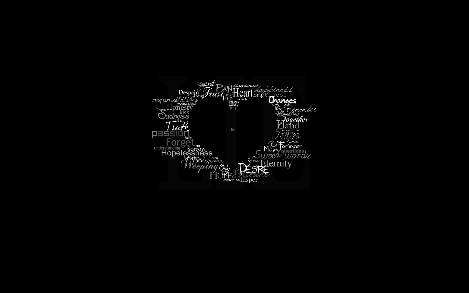 Слова о любви обои